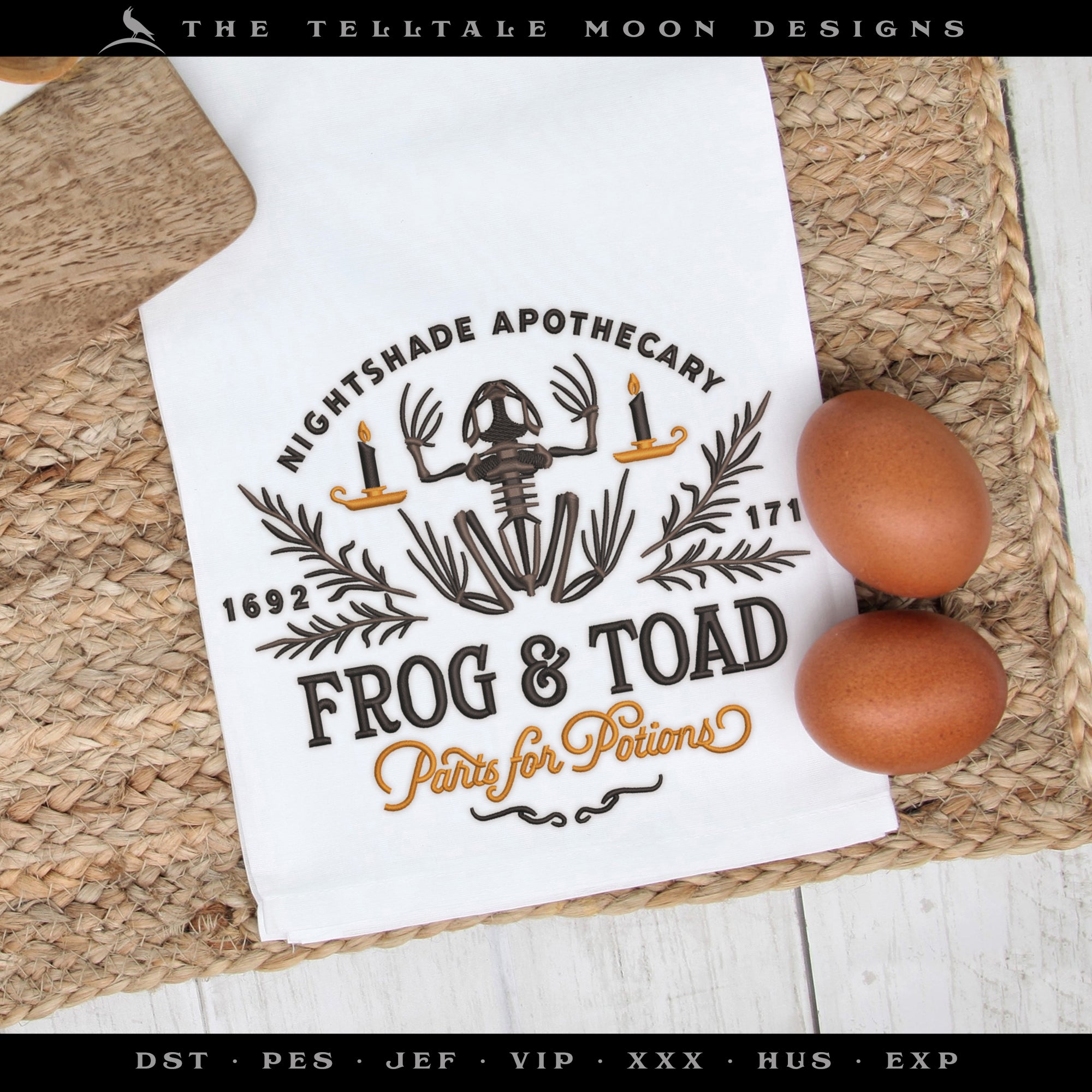 Embroidery Files: Frog & Toad Parts for Potions (Several Variations Between 6 and 10 Inches)