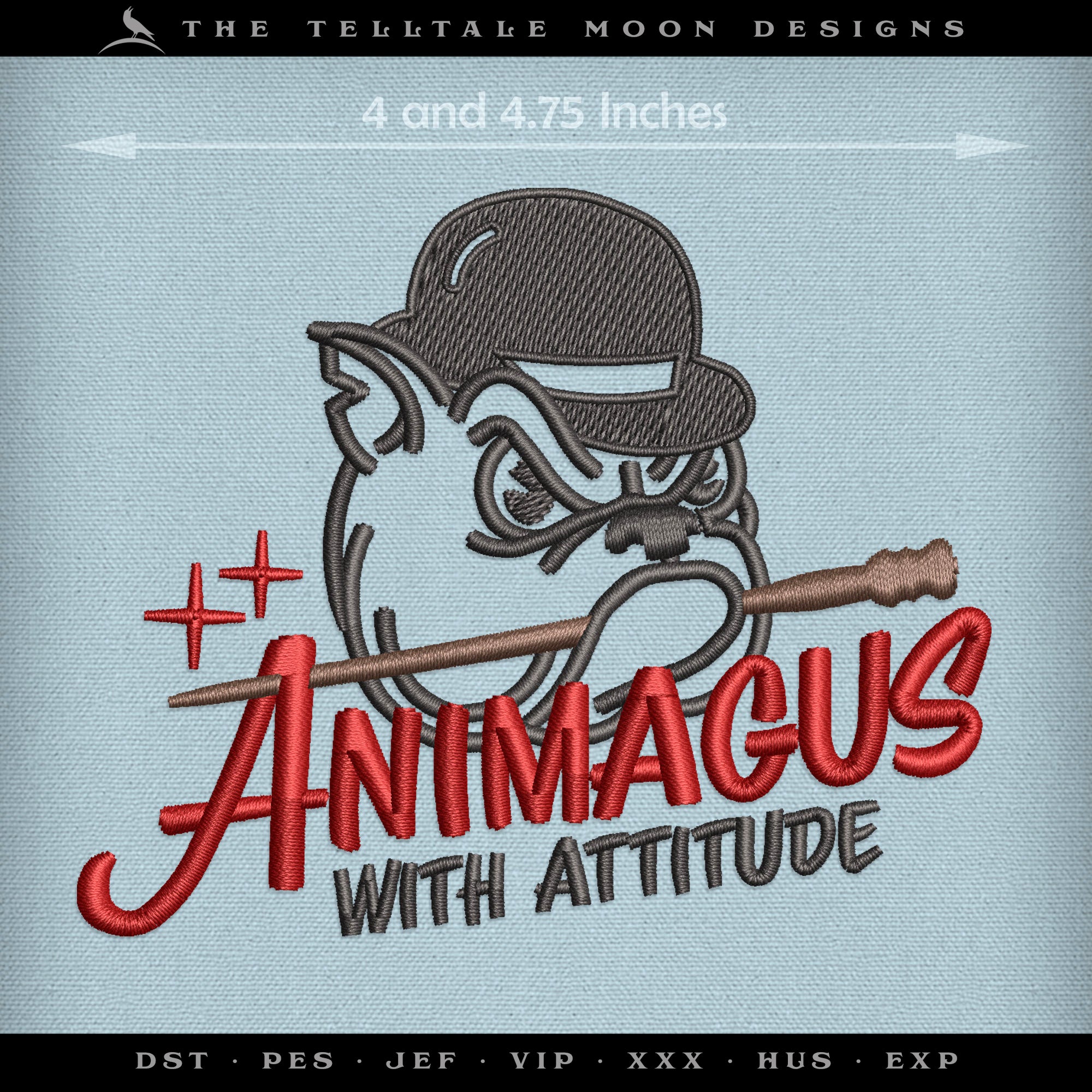 Embroidery Files: Wizard Dog Theme - Two Sizes About 4 and 5 Inches