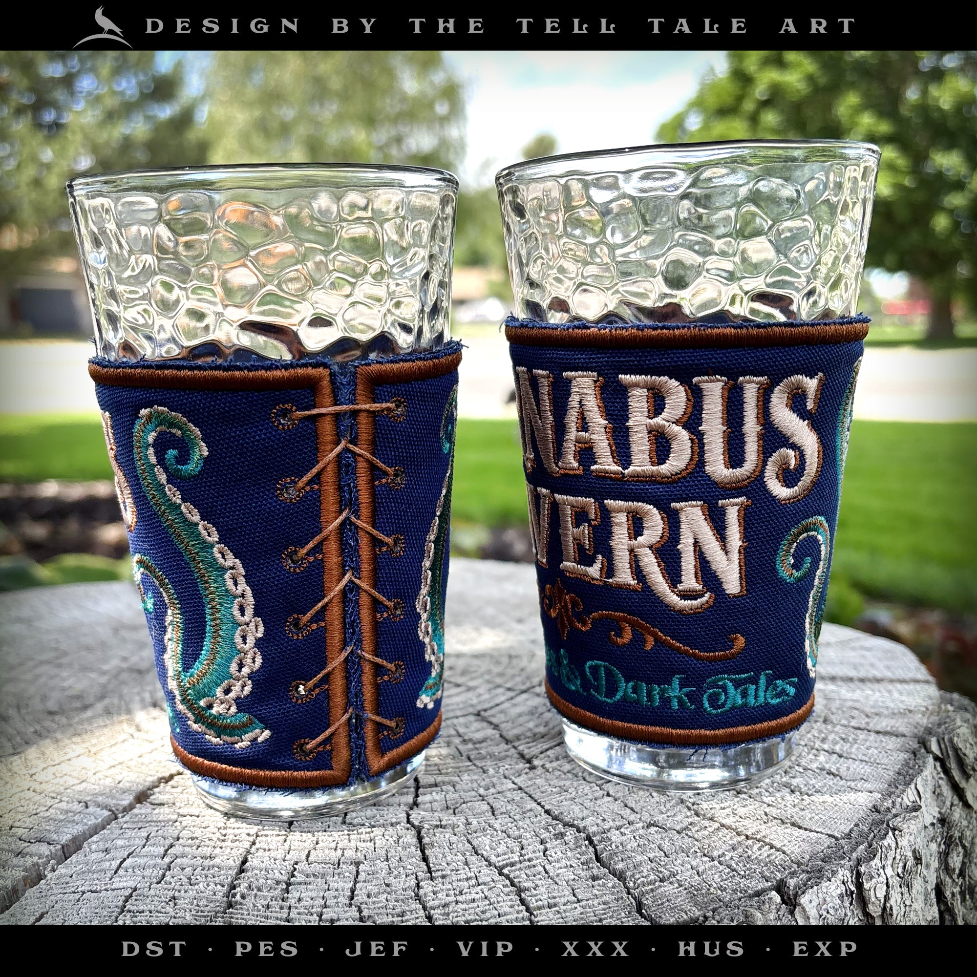 Drink Holder Pattern with "Barnabus Tavern" Widow's Bay Design – Fits Pints & Disposable Coffee Cups (Copy)
