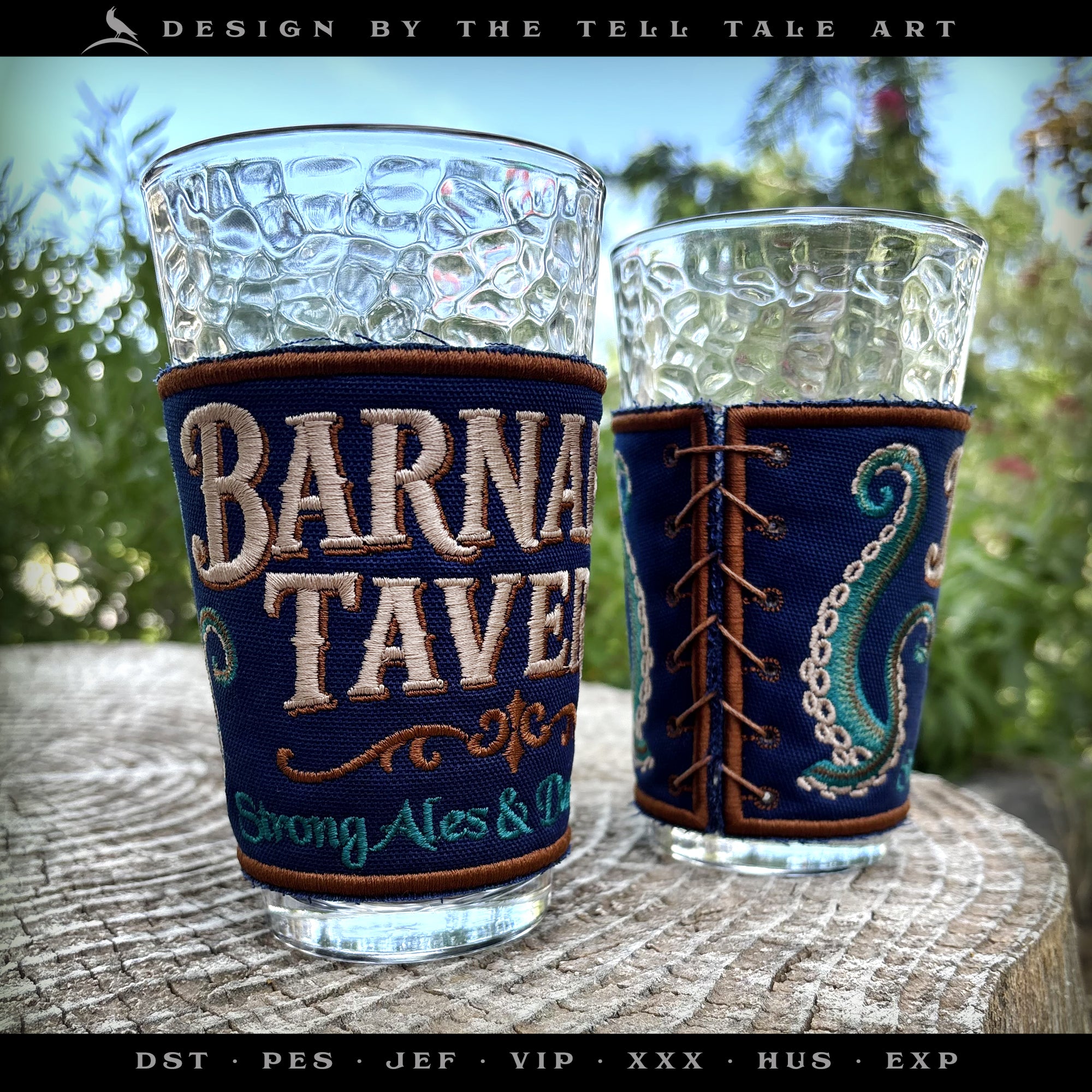 Drink Holder Pattern with "Barnabus Tavern" Widow's Bay Design – Fits Pints & Disposable Coffee Cups (Copy)