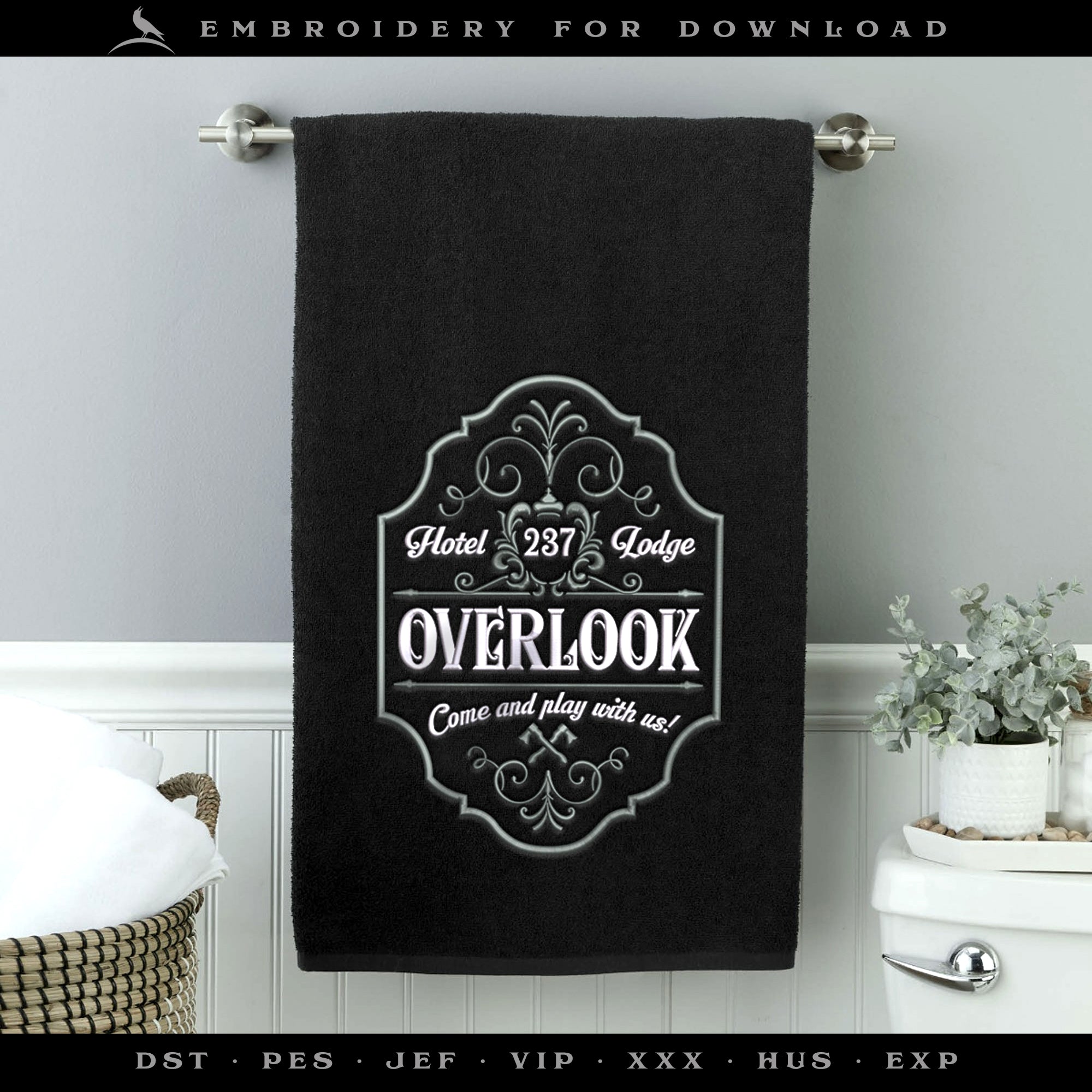 Embroidery: Haunted Hotel Design Set - Three Versions Included, Plus Matching Corner