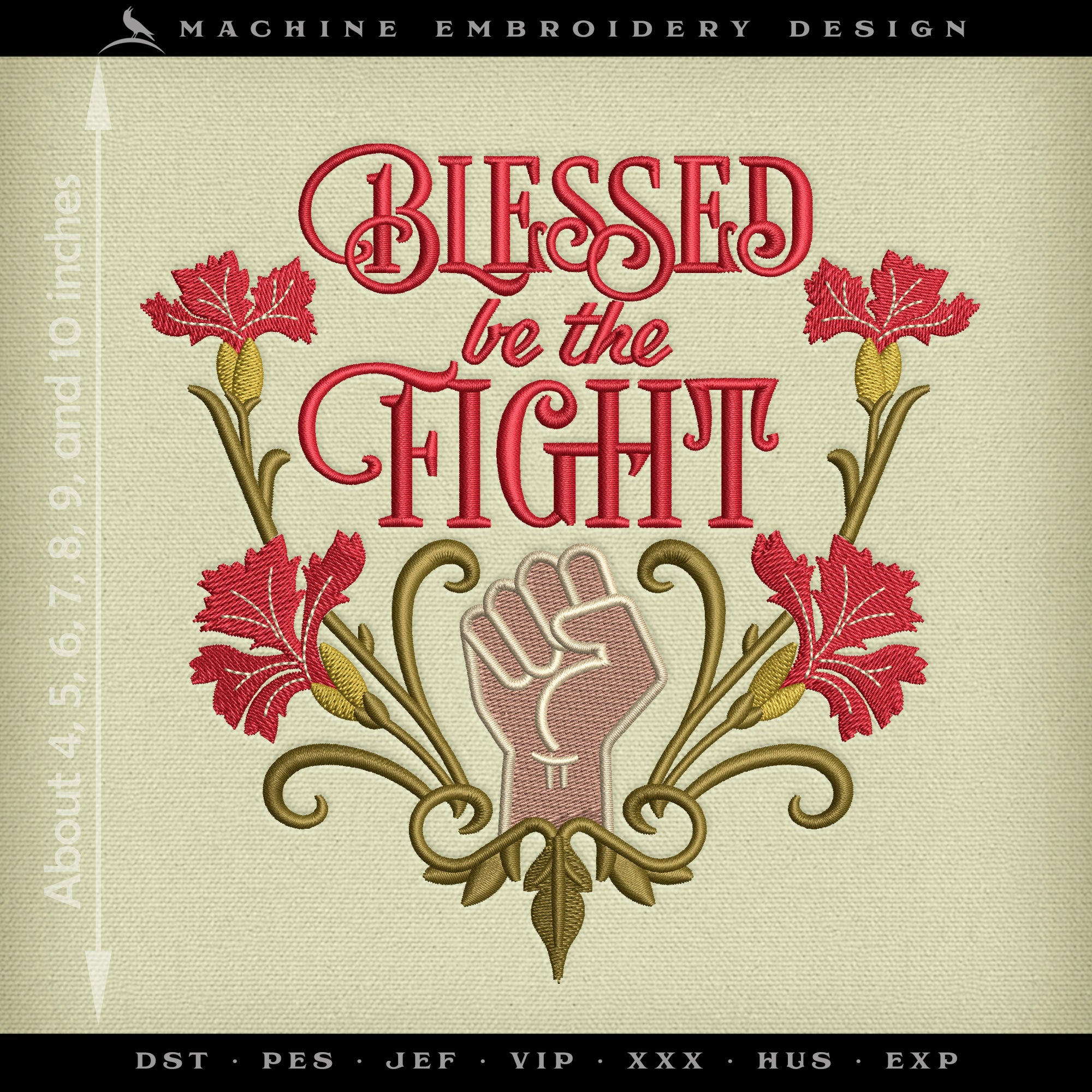 Handmaid-inspired "Blessed Be the Fight" - Seven Sizes 4 to 10 Inches