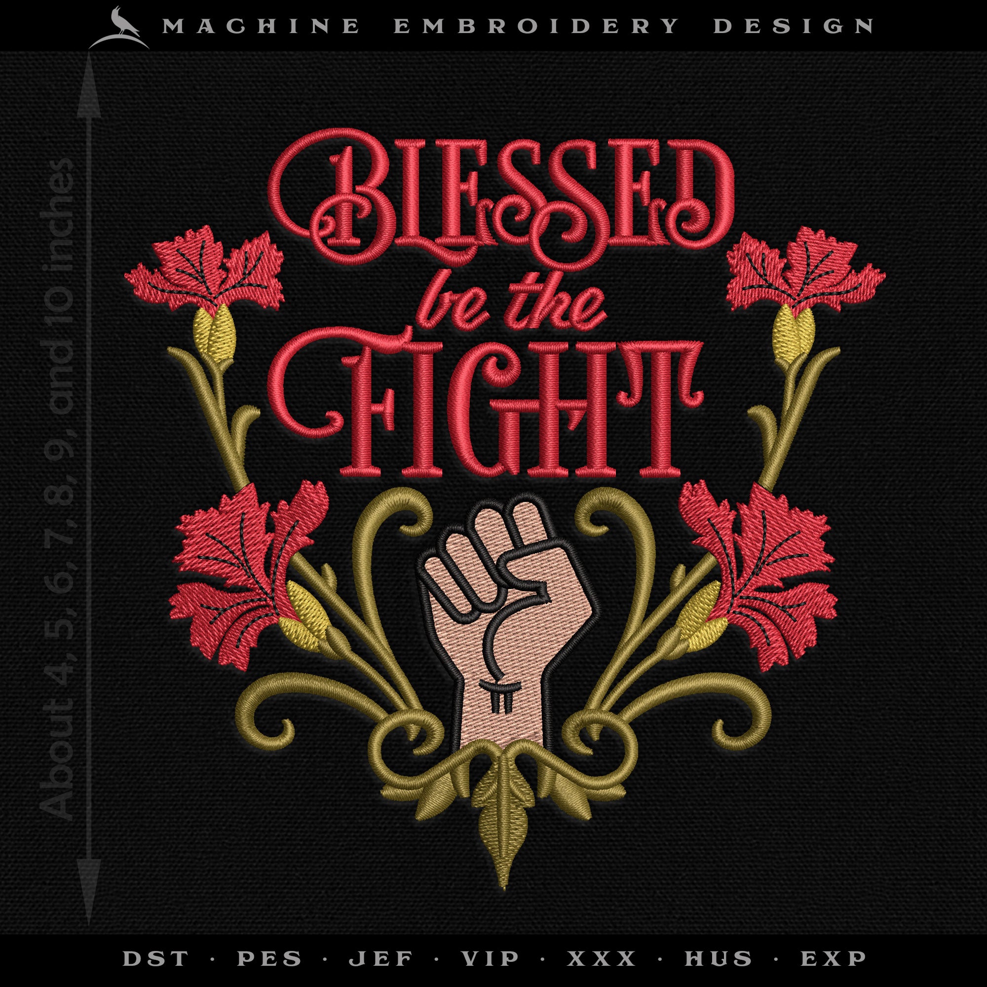 Handmaid-inspired "Blessed Be the Fight" - Seven Sizes 4 to 10 Inches