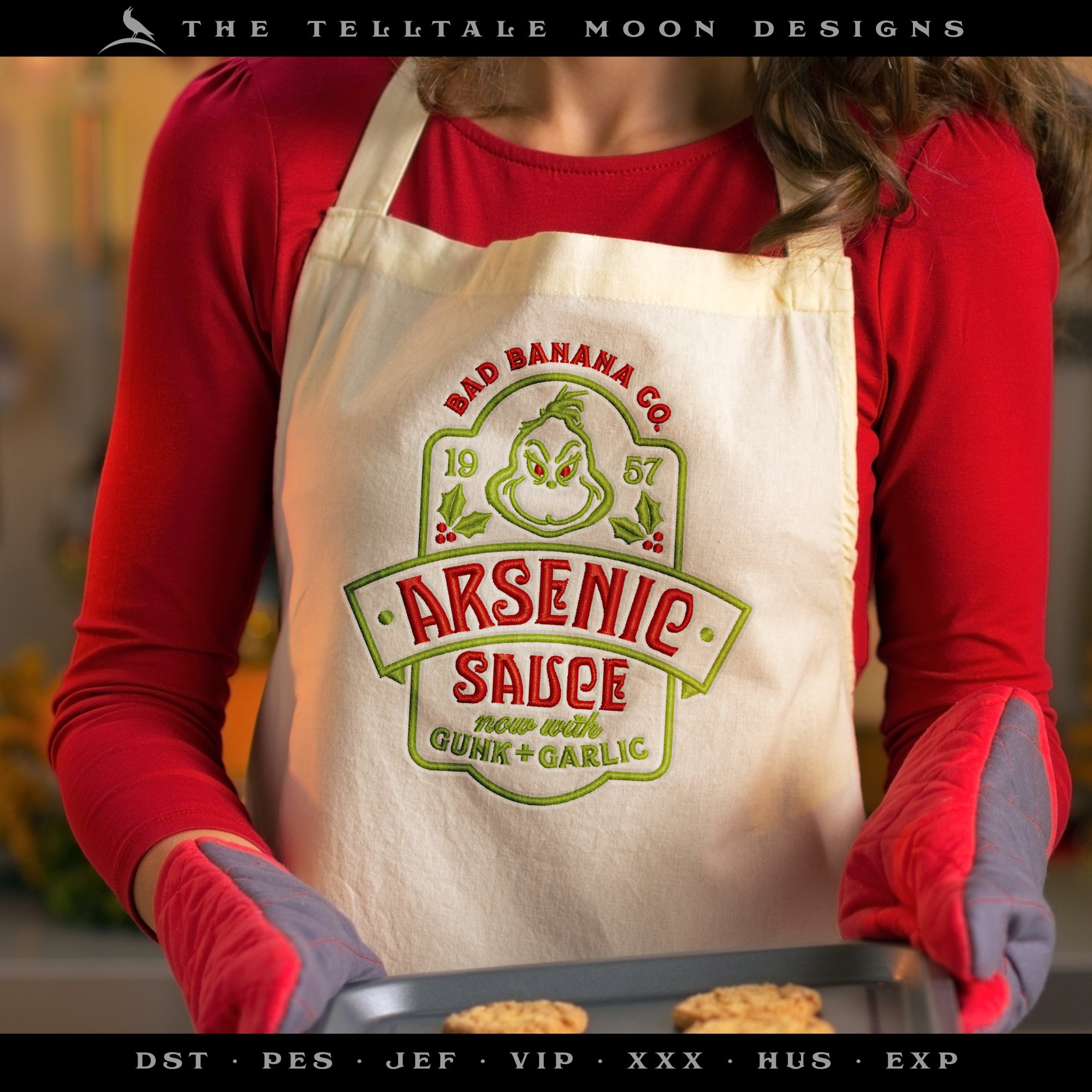 Embroidery: Arsenic Bottle Label Inspired by Classic Christmas Songs - Five Sizes