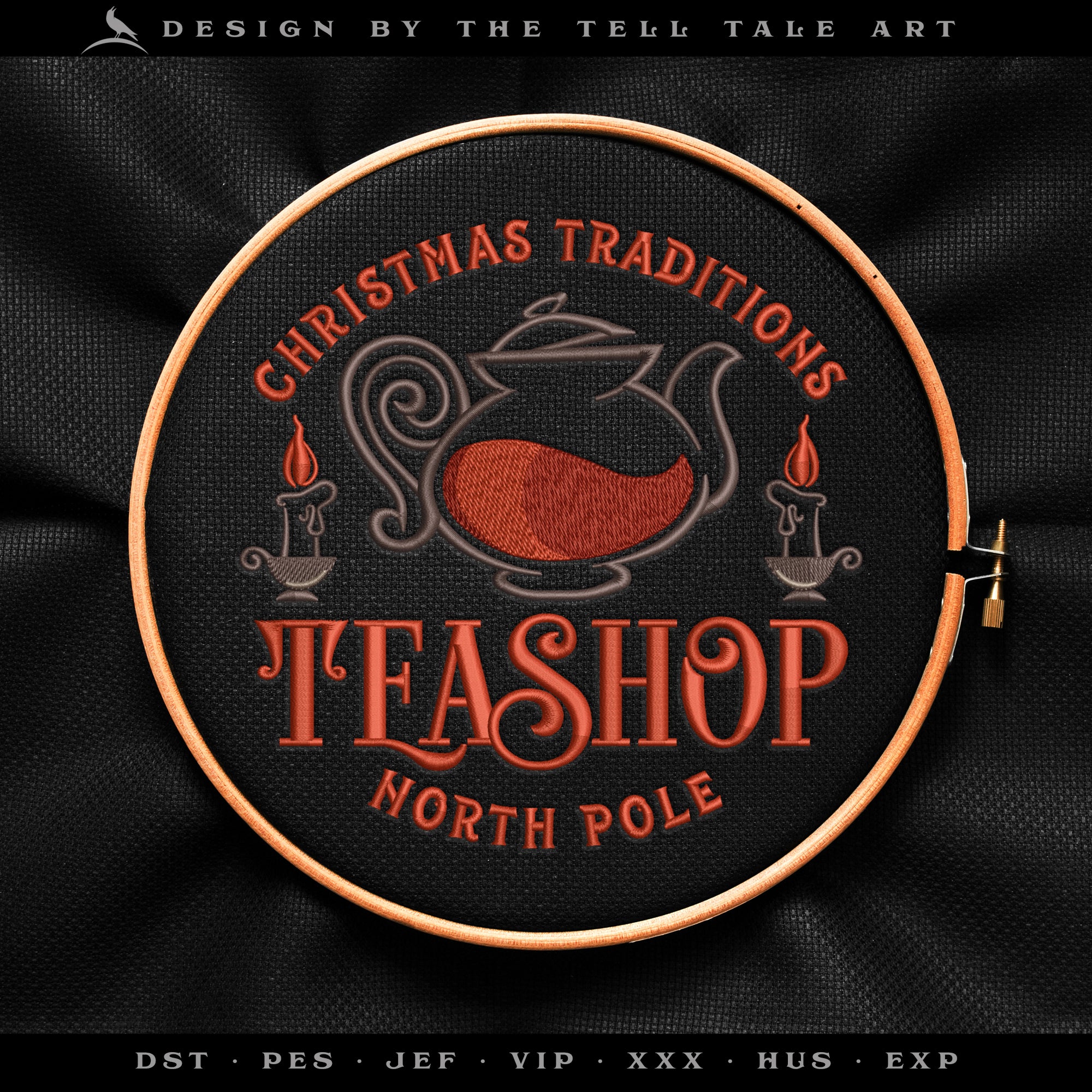 Christmas Traditions Teashop – Four Sizes 4 to 7 Inches – Warm Winter Teapot