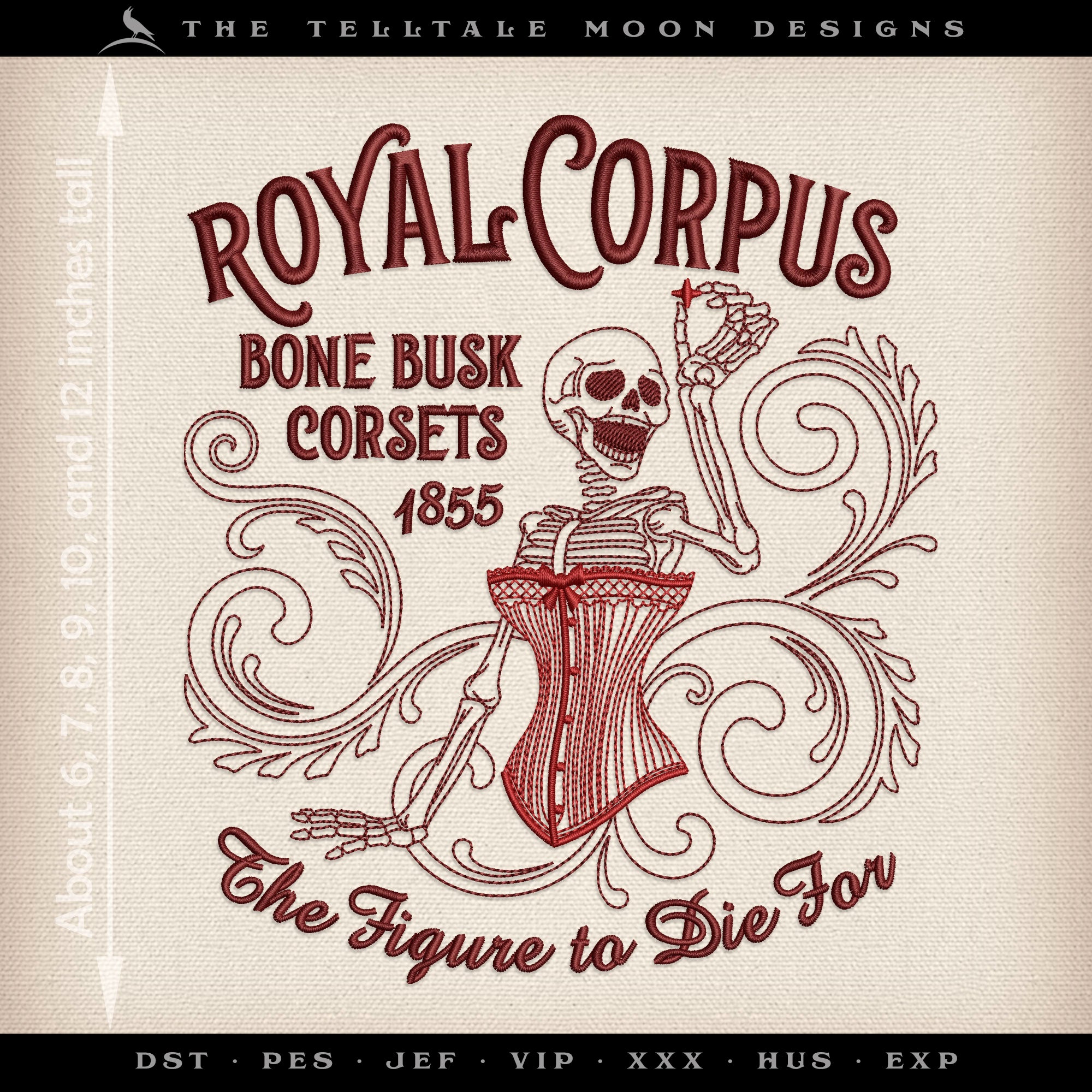 Embroidery: "Royal Corpus Corsets" - Three Styles - Six Sizes Each