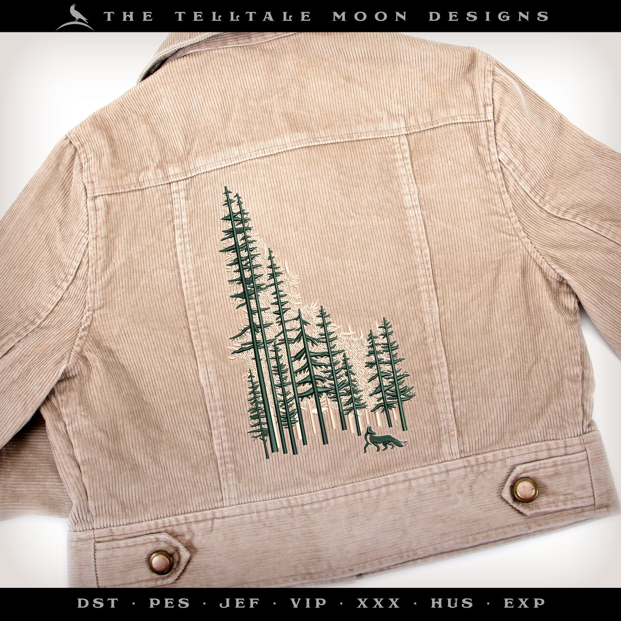 Embroidery: Idaho Trees - Six Sizes Between 6 and 12 Inches Tall - Two Thread Colors