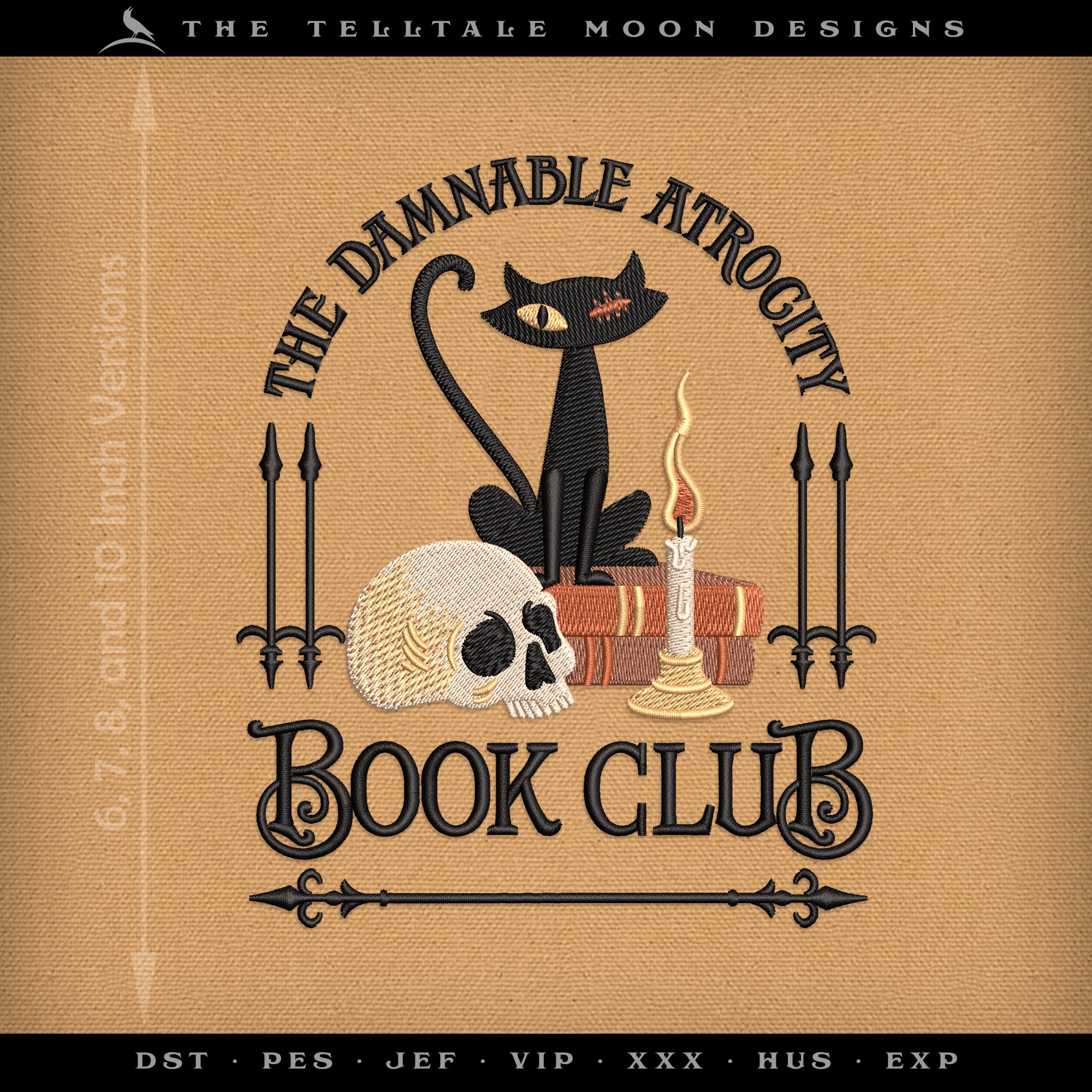 Embroidery: Poe-inspired "Damnable Atrocity Book Club" From the Pages of "The Black Cat"