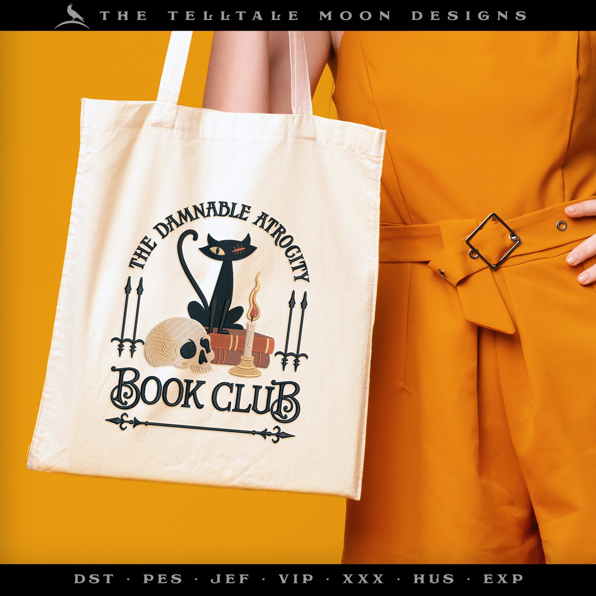 Embroidery: Poe-inspired "Damnable Atrocity Book Club" From the Pages of "The Black Cat"