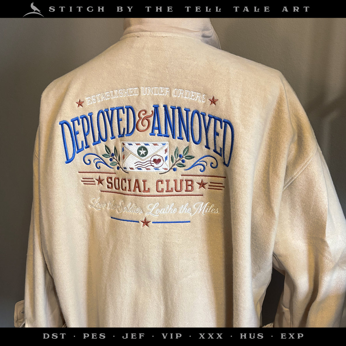 Deployed & Annoyed Social Club – Five Sizes 7 to 13 Inches – Military Spouse & Family Humor