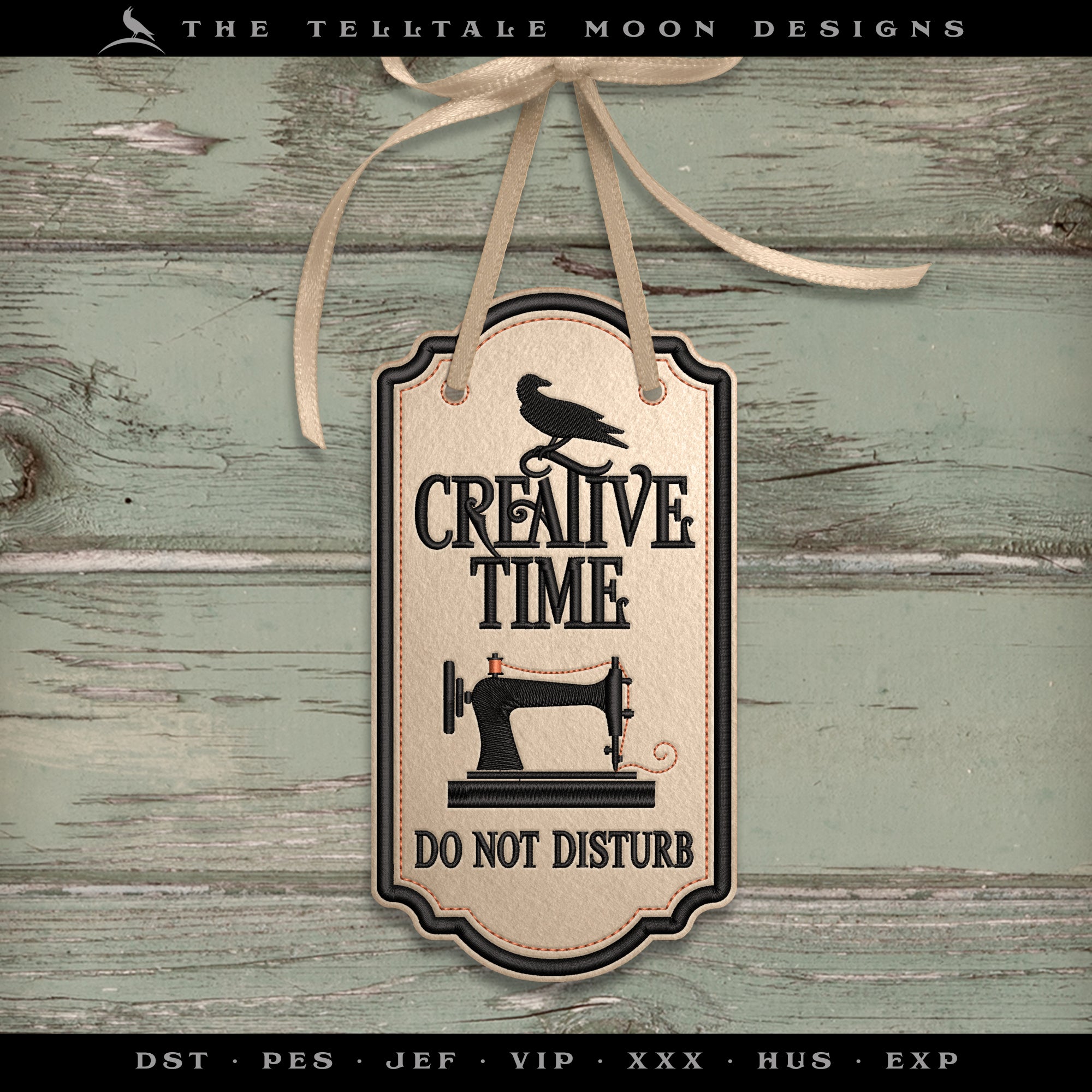 Free Embroidery Project! "Creative Time" Door Hanger for 7 and 8 Inch Hoops