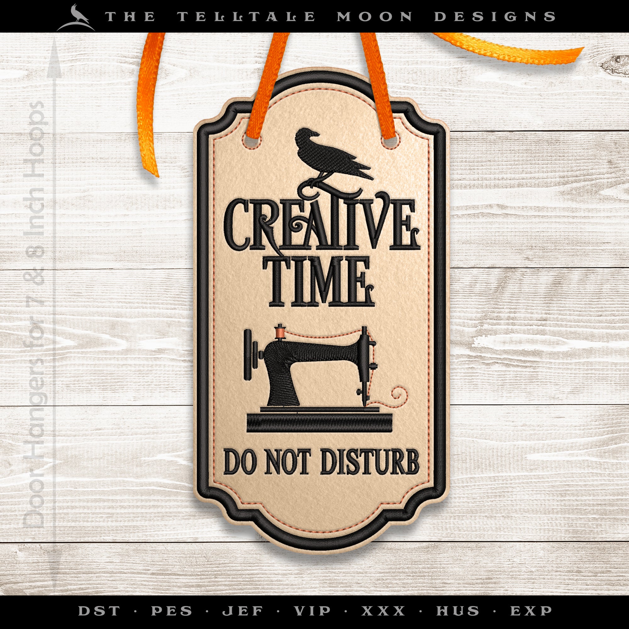 Free Embroidery Project! "Creative Time" Door Hanger for 7 and 8 Inch Hoops