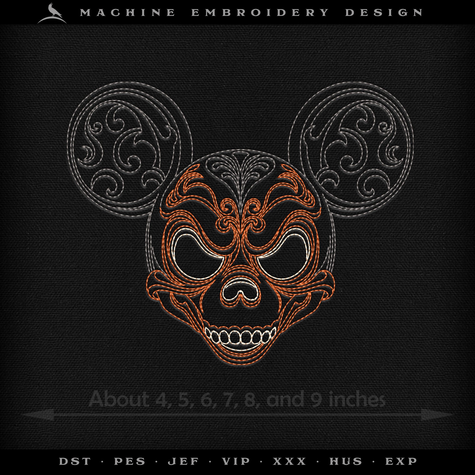 Embroidery: "Happy Haunts Materialize" - Three Versions - Several Sizes 4 Inches and Larger