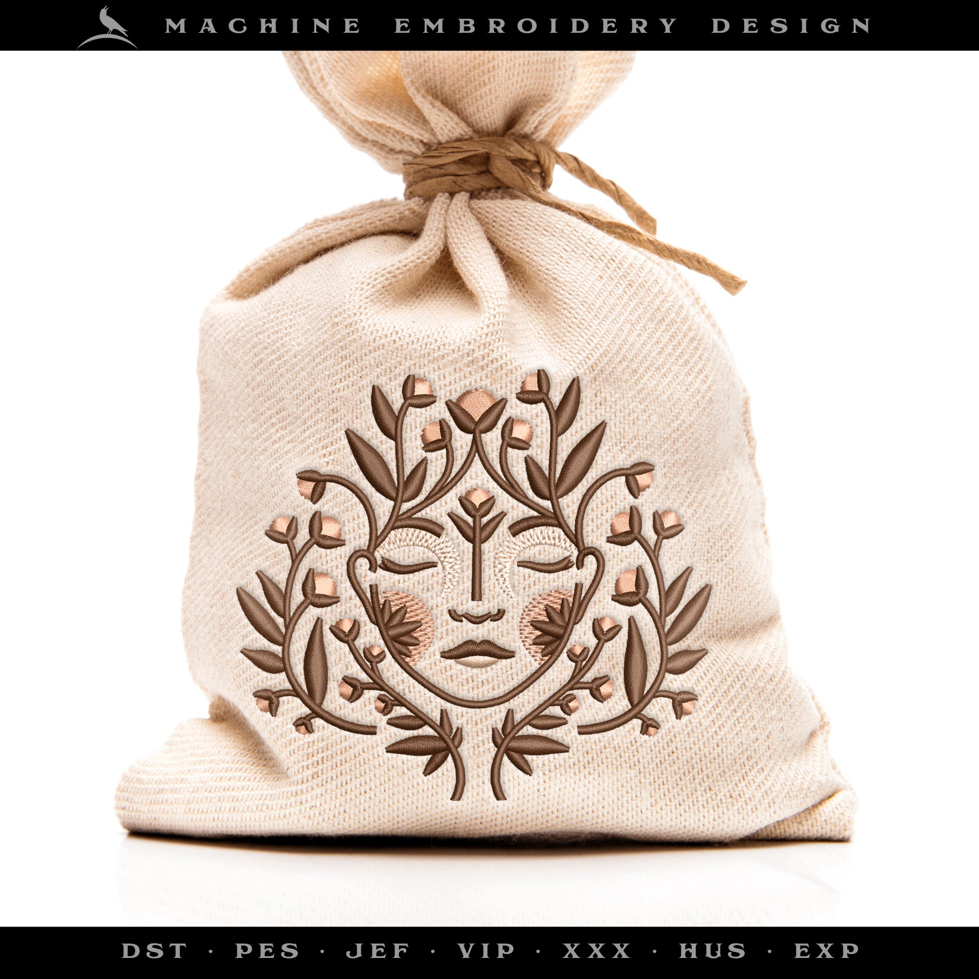 Embroidery: Esoteric Flower Spirit - Five Sizes Between 4 and 9 Inches