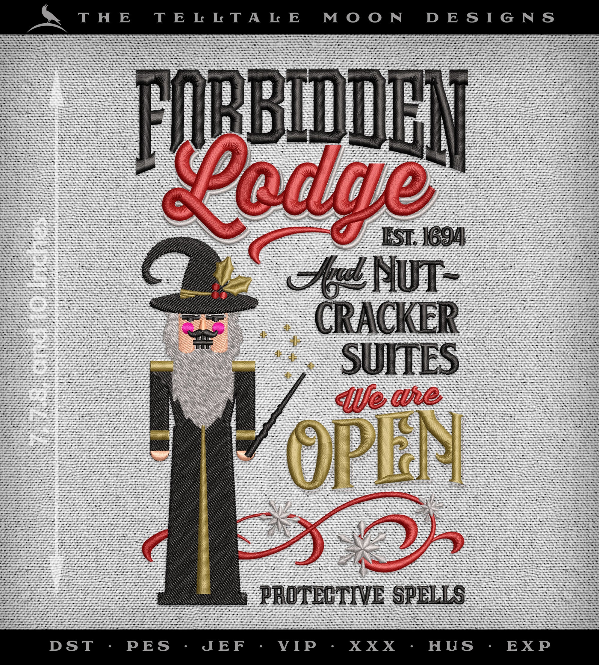 Embroidery Files: "Forbidden Lodge & Nutcracker Suites" Magical Theme - 7, 8, and 10 Inches