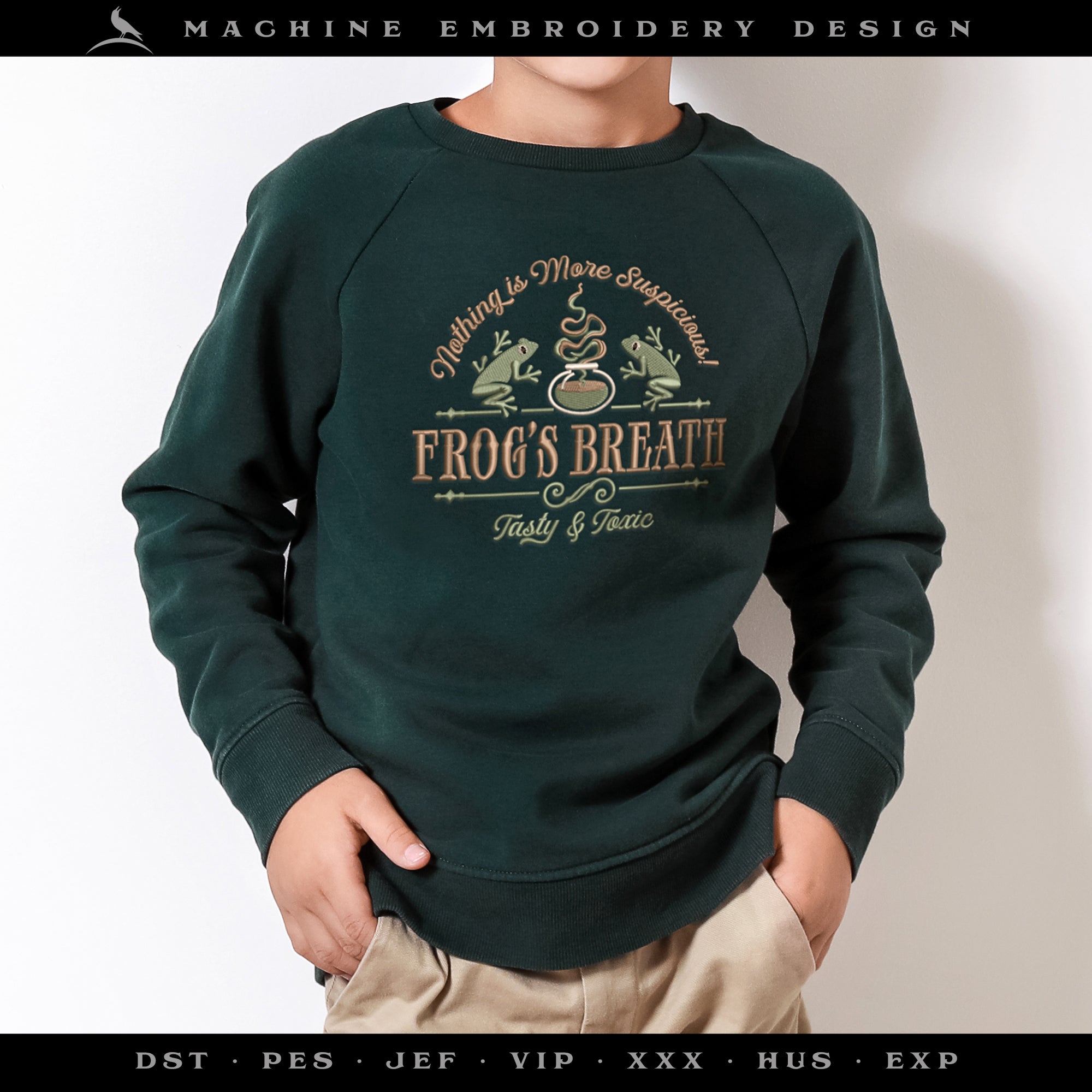 Embroidery: "Frog's Breath" - Four Sizes 5 to 8 Inches Wide - Six Thread Colors