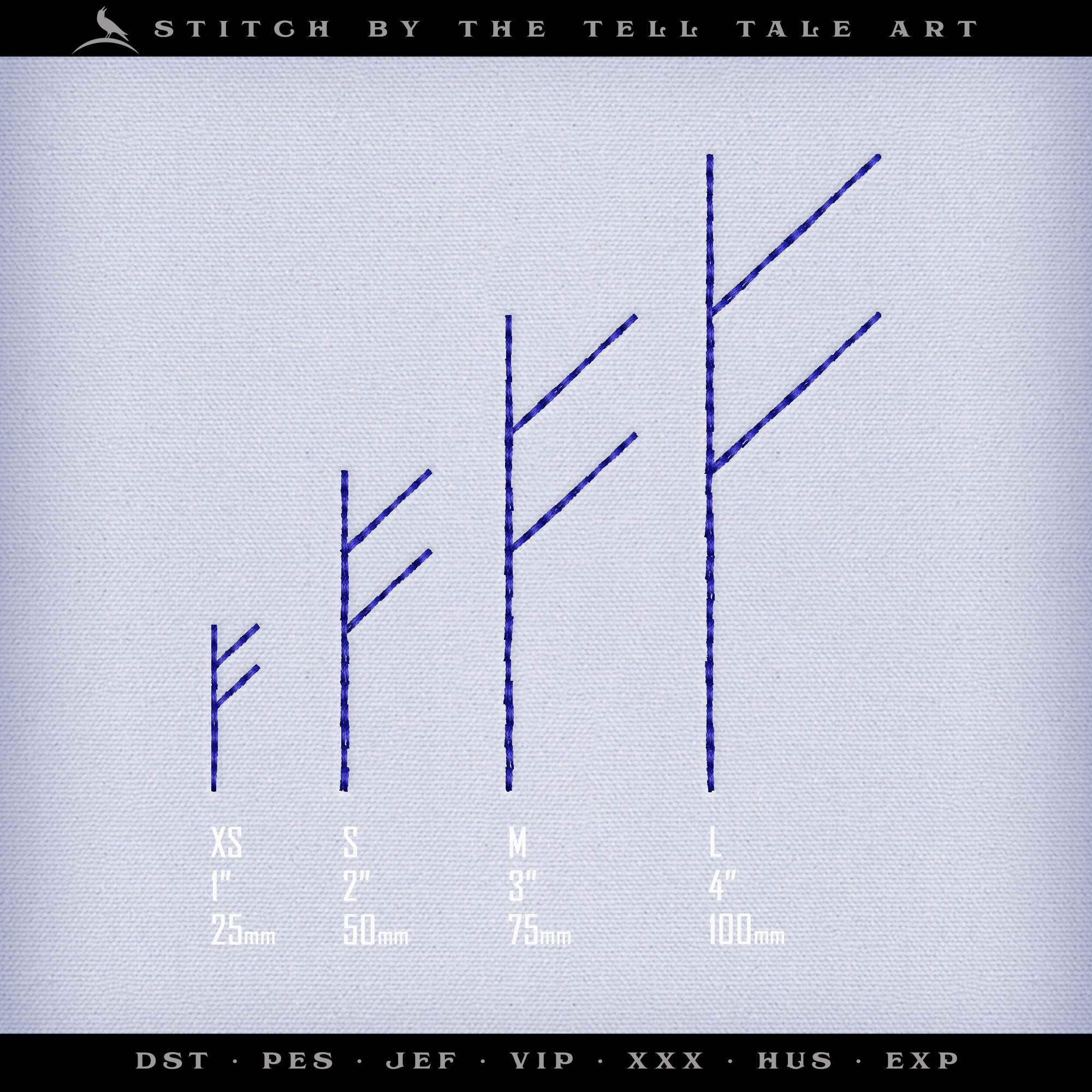 Basic Futhark Rune Alphabet Set – 24 Runes – Two Line Art Styles: Satin & Faux Floss