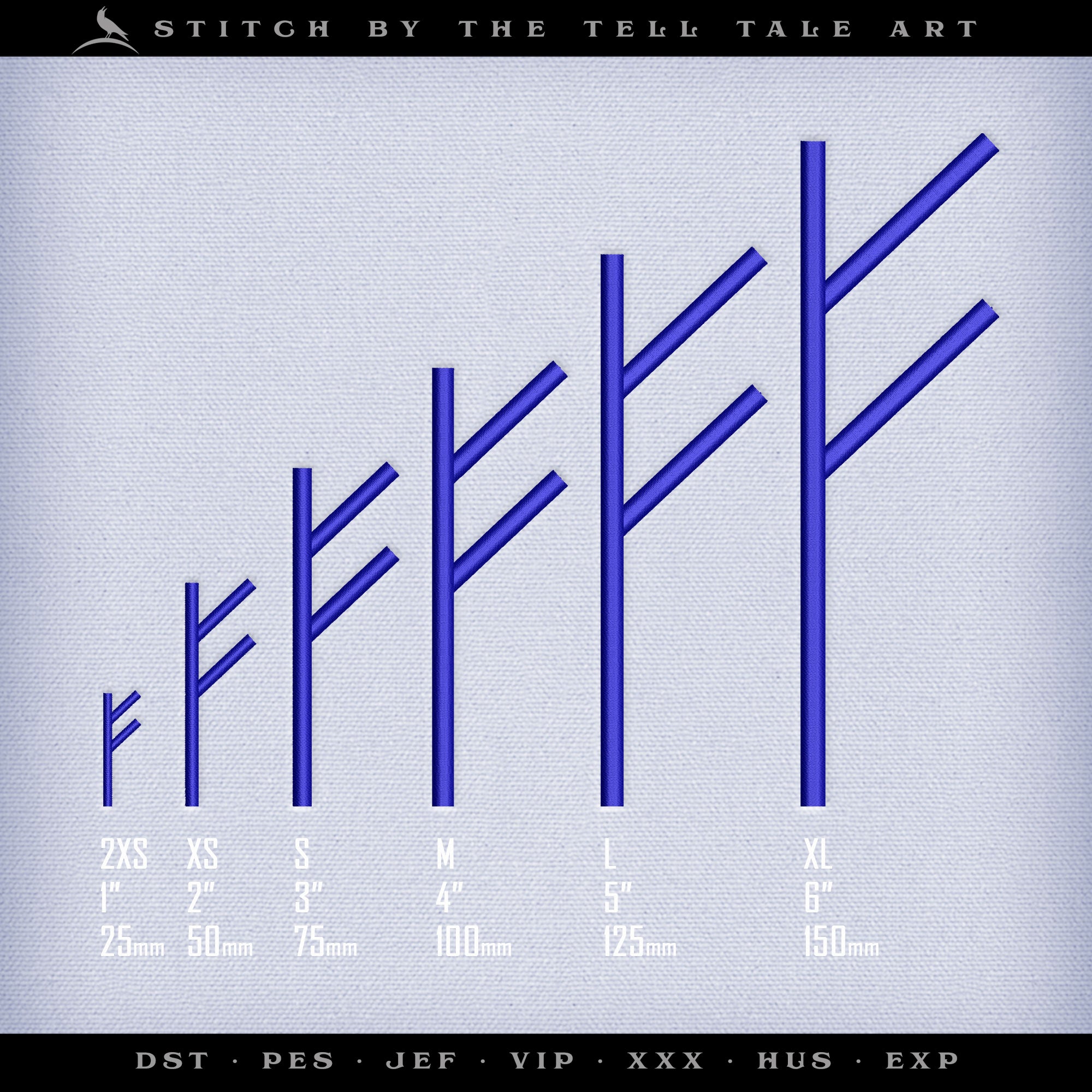 Basic Futhark Rune Alphabet Set – 24 Runes – Two Line Art Styles: Satin & Faux Floss