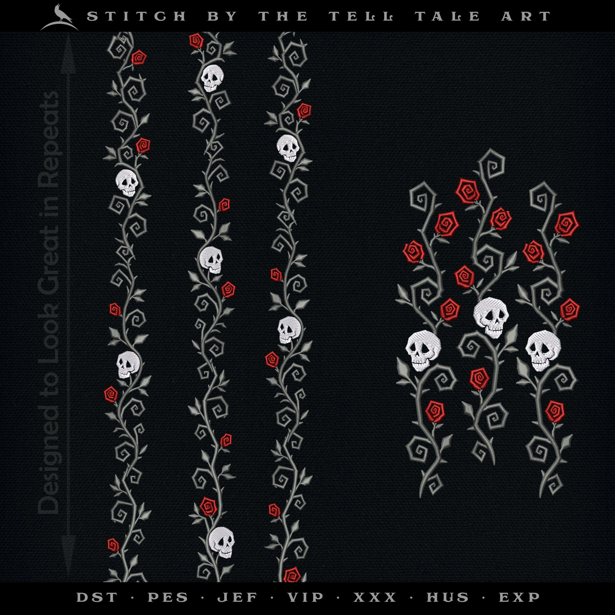 Gothic Whimsy Vertical Trims – Four Designs in Four Sizes Each, from 6.5 to 11.5 Inches