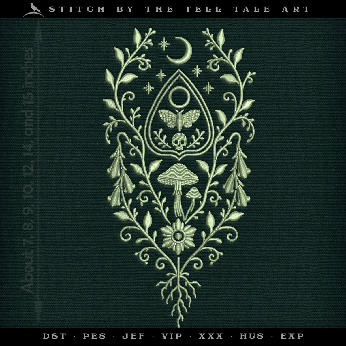 Green Witch Grimoire – Botanical Planchette – Six Sizes 7 to 14 Inches