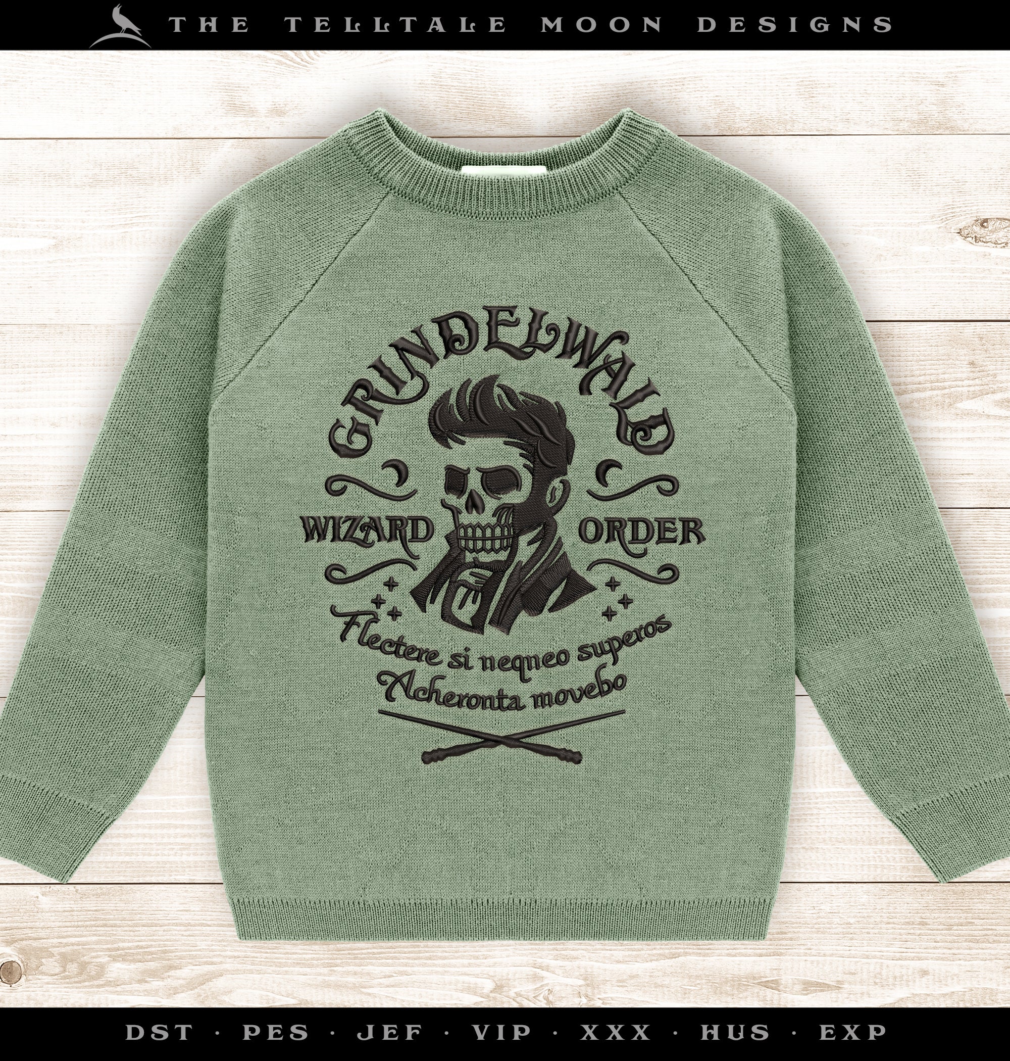 Embroidery Files: Dark Wizard Order (5, 5.5, 6, 6.75, 7.8, and 9 Inches Tall)