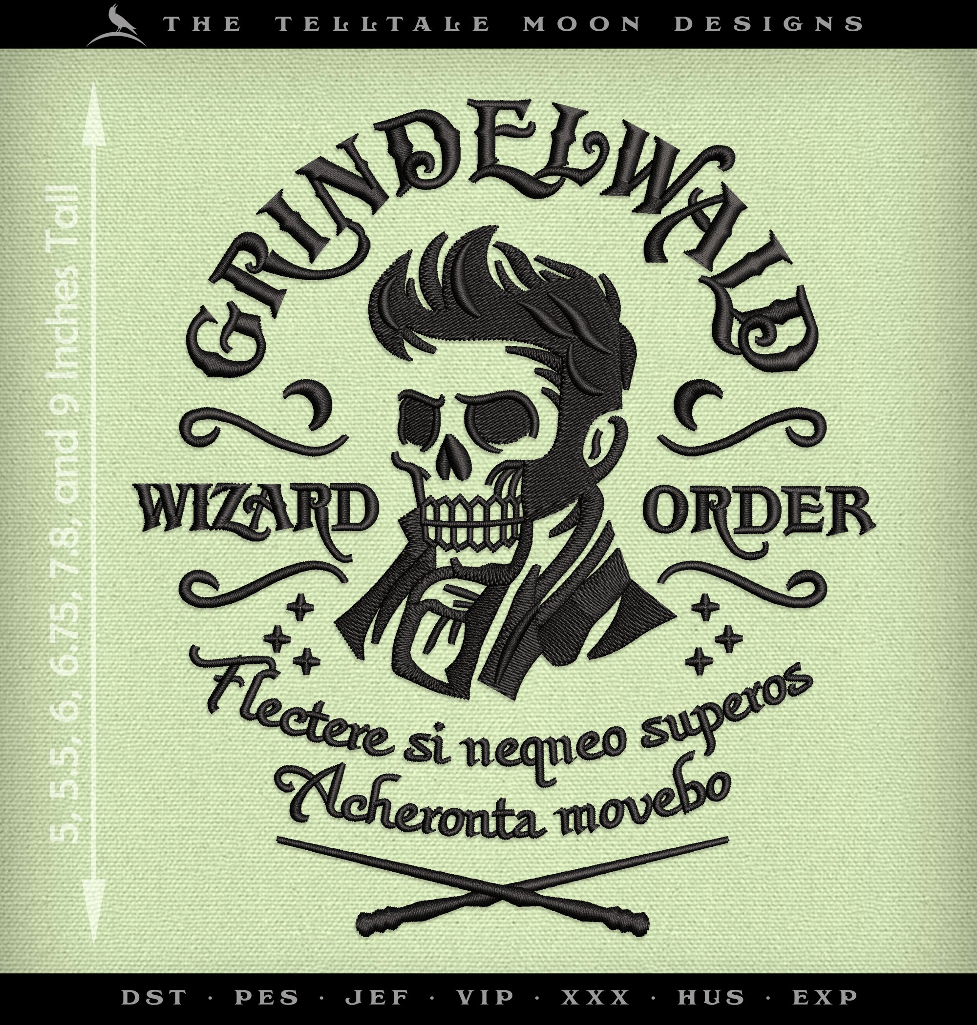 Embroidery Files: Dark Wizard Order (5, 5.5, 6, 6.75, 7.8, and 9 Inches Tall)