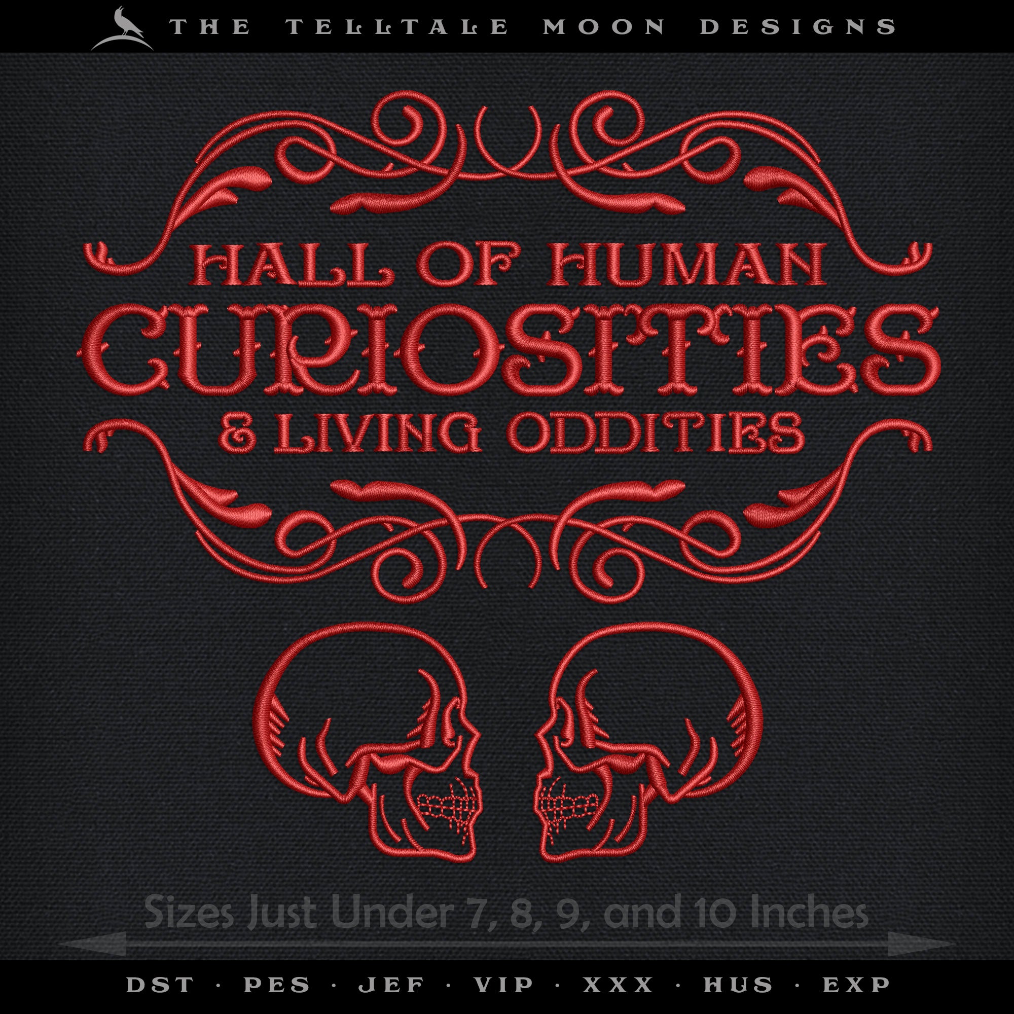 Embroidery: "Hall of Human Curiosities" Vintage Theme - Includes Several Variations and Sizes