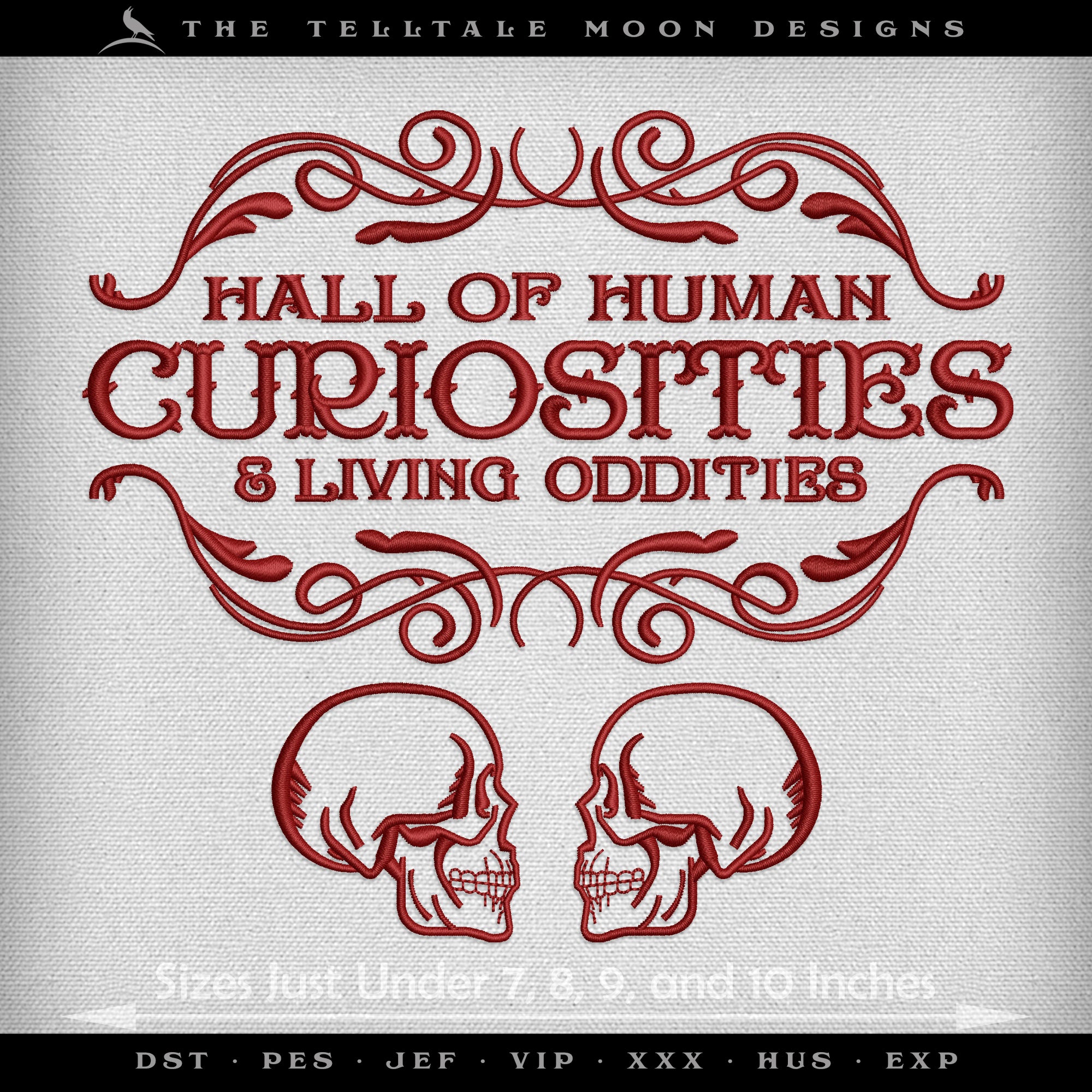 Embroidery: "Hall of Human Curiosities" Vintage Theme - Includes Several Variations and Sizes