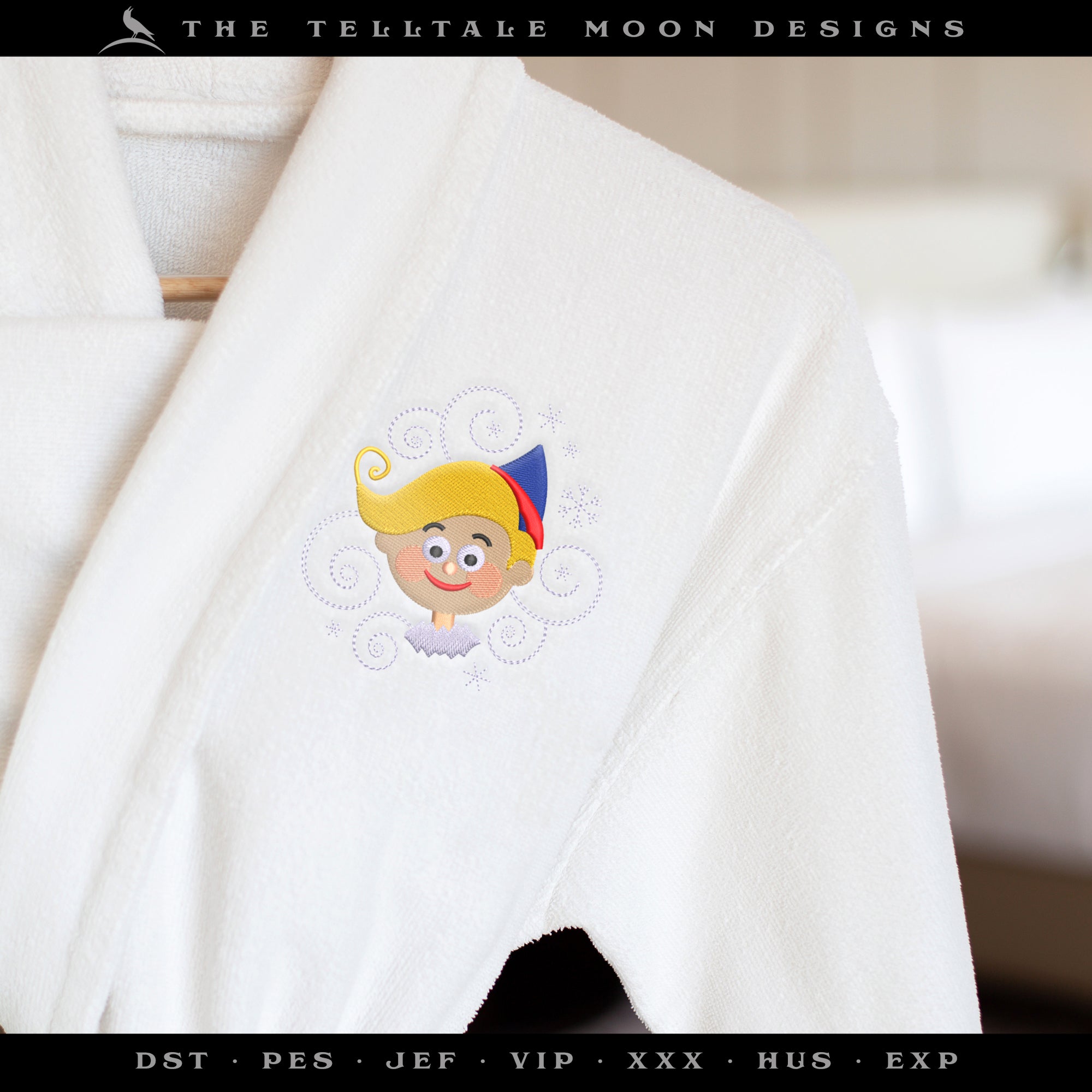 Embroidery Files: Hermey the Elf (4, 4.5, 5, 5.5, and 6 Inches Square)