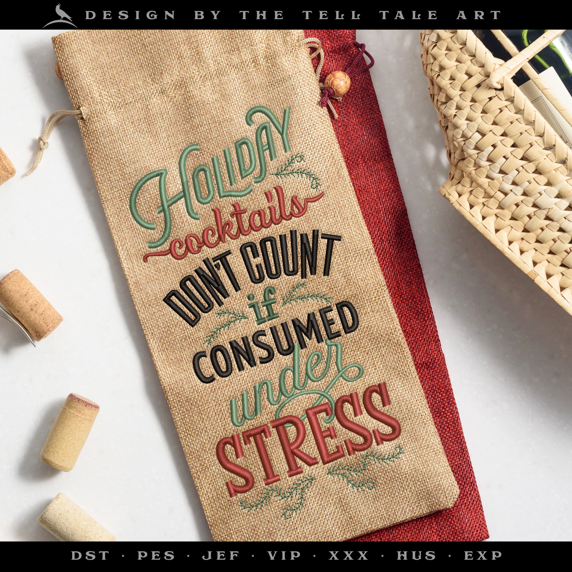 Holiday Cocktails Don’t Count Under Stress – Seven Sizes 4 to 11 Inches Tall