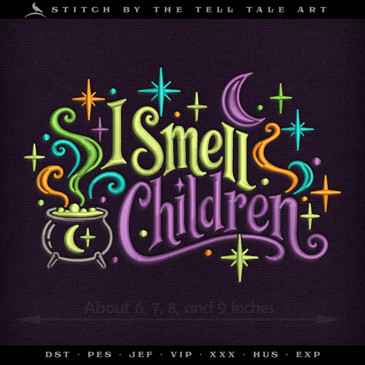 I Smell Children – Midcentury Witch Typography – Four Sizes 6 to 9 Inches