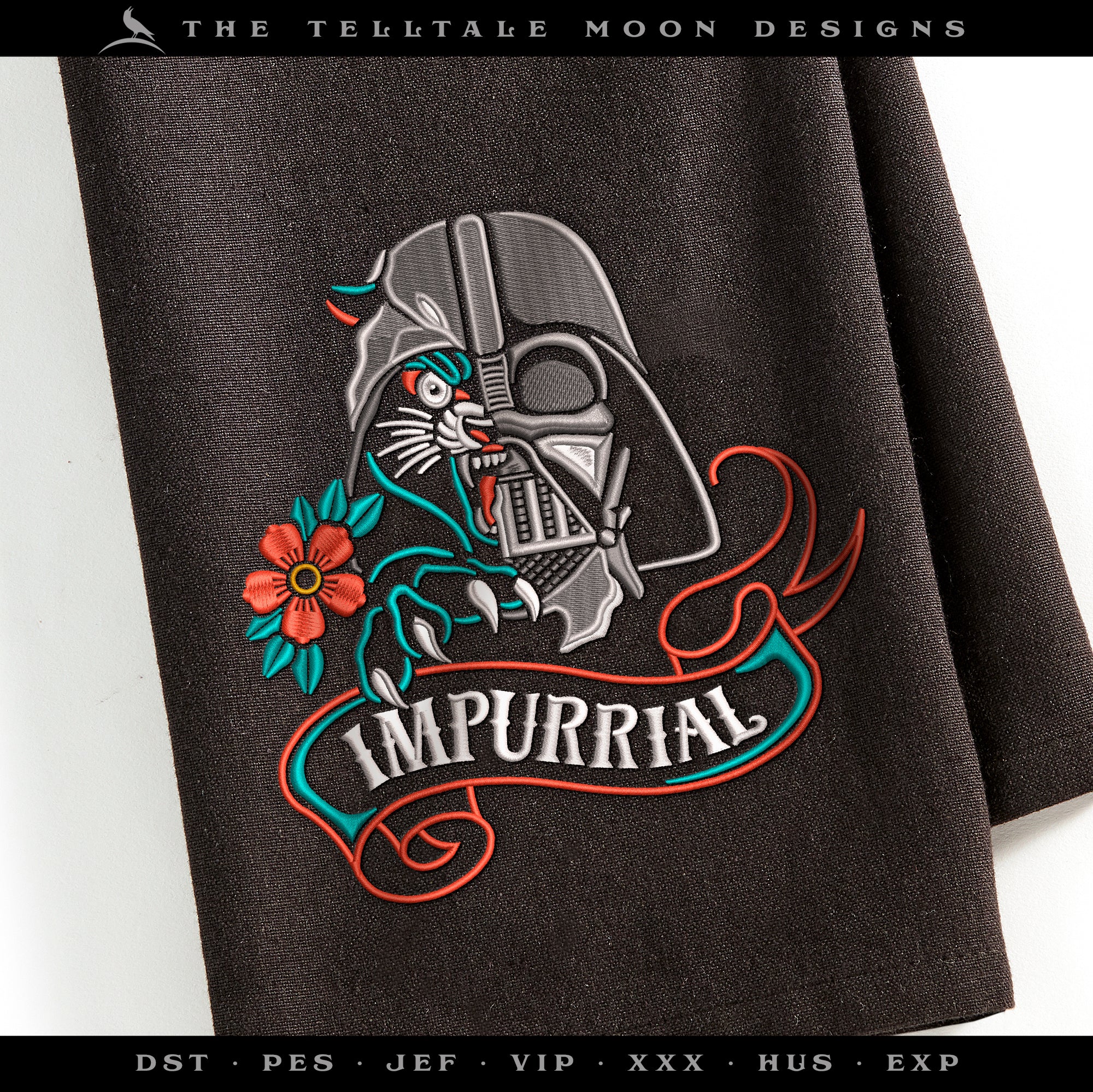 Embroidery: "Impurrial" Mashup Tattoo (5, 6, 7, and 8 Inch Versions)