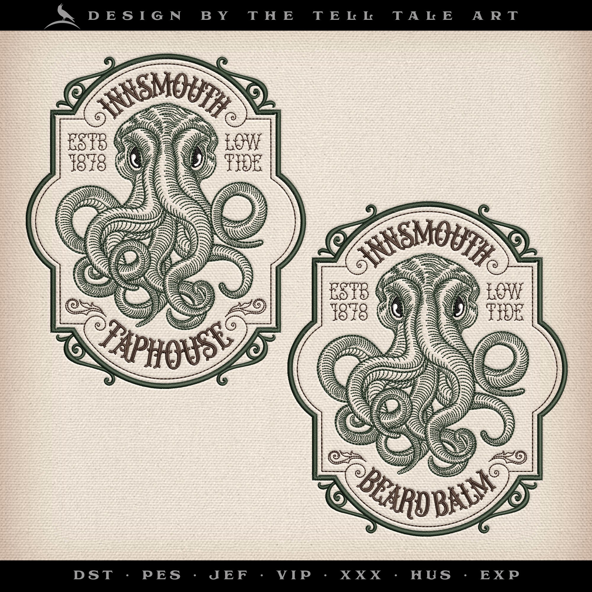 Innsmouth Taphouse / Beard Balm – Six Sizes 6 to 12 Inches – Vintage Cosmic Horror