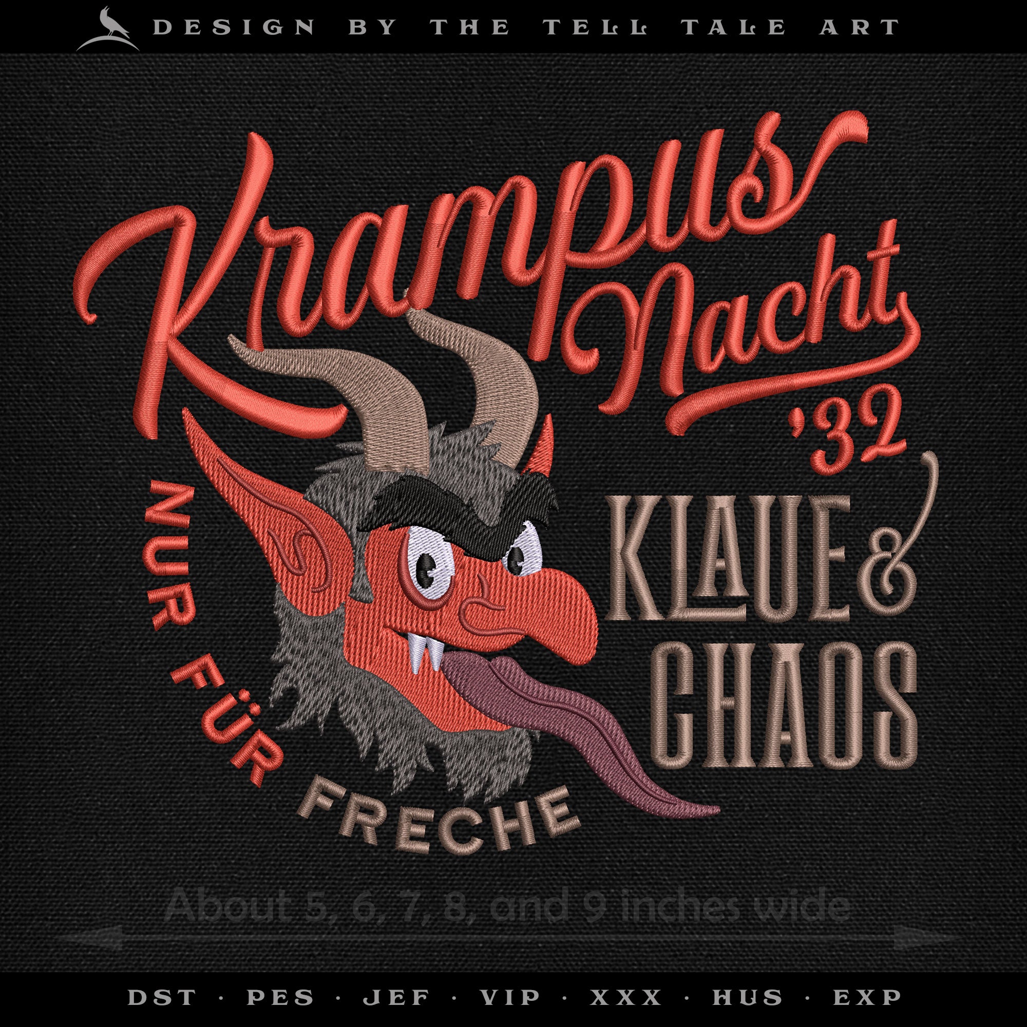 Krampusnacht ’32 – Five Sizes 5 to 9 Inches – Retro Krampus Design