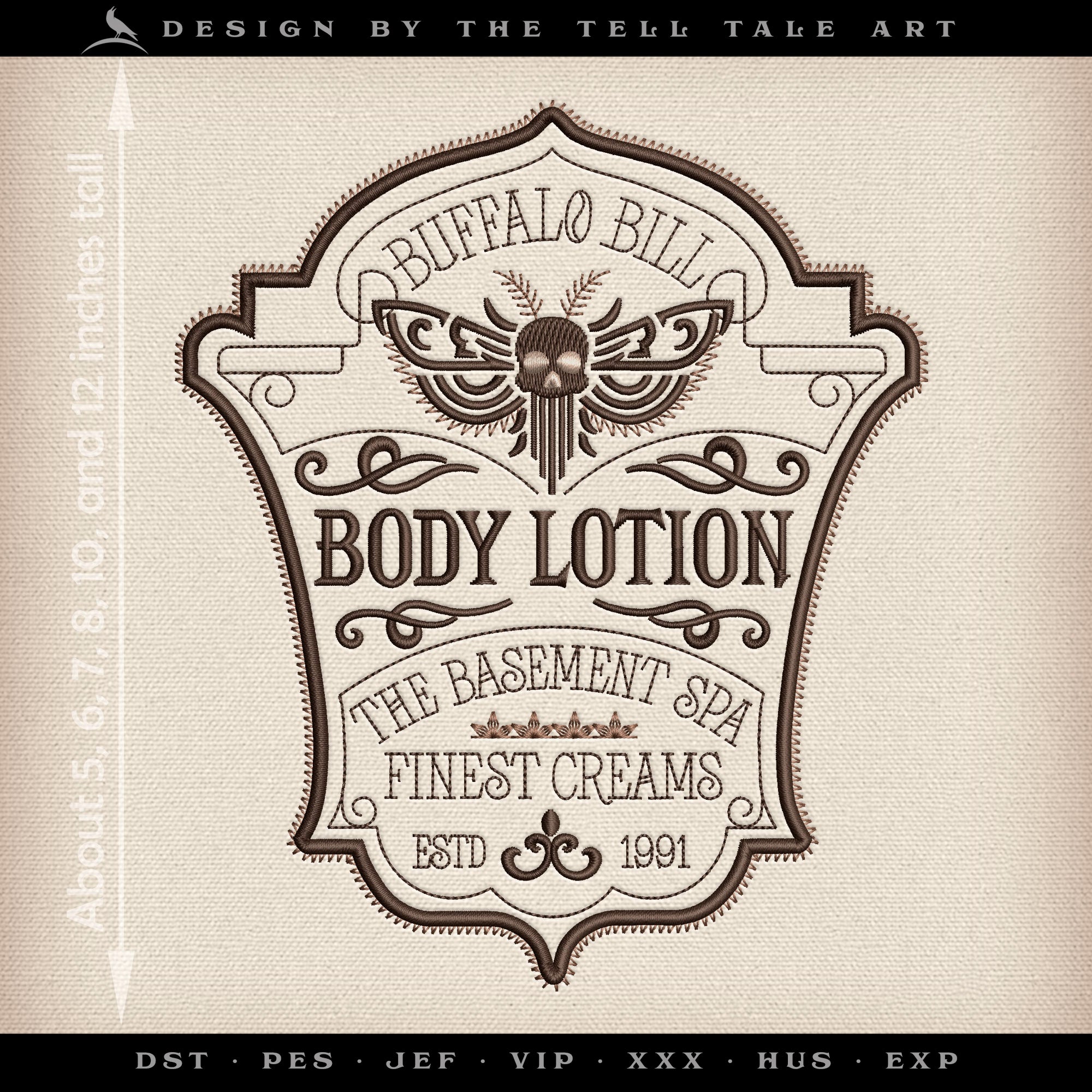 Buffalo Bill Body Lotion – Seven Sizes 5 to 11 Inches – Vintage Horror Label