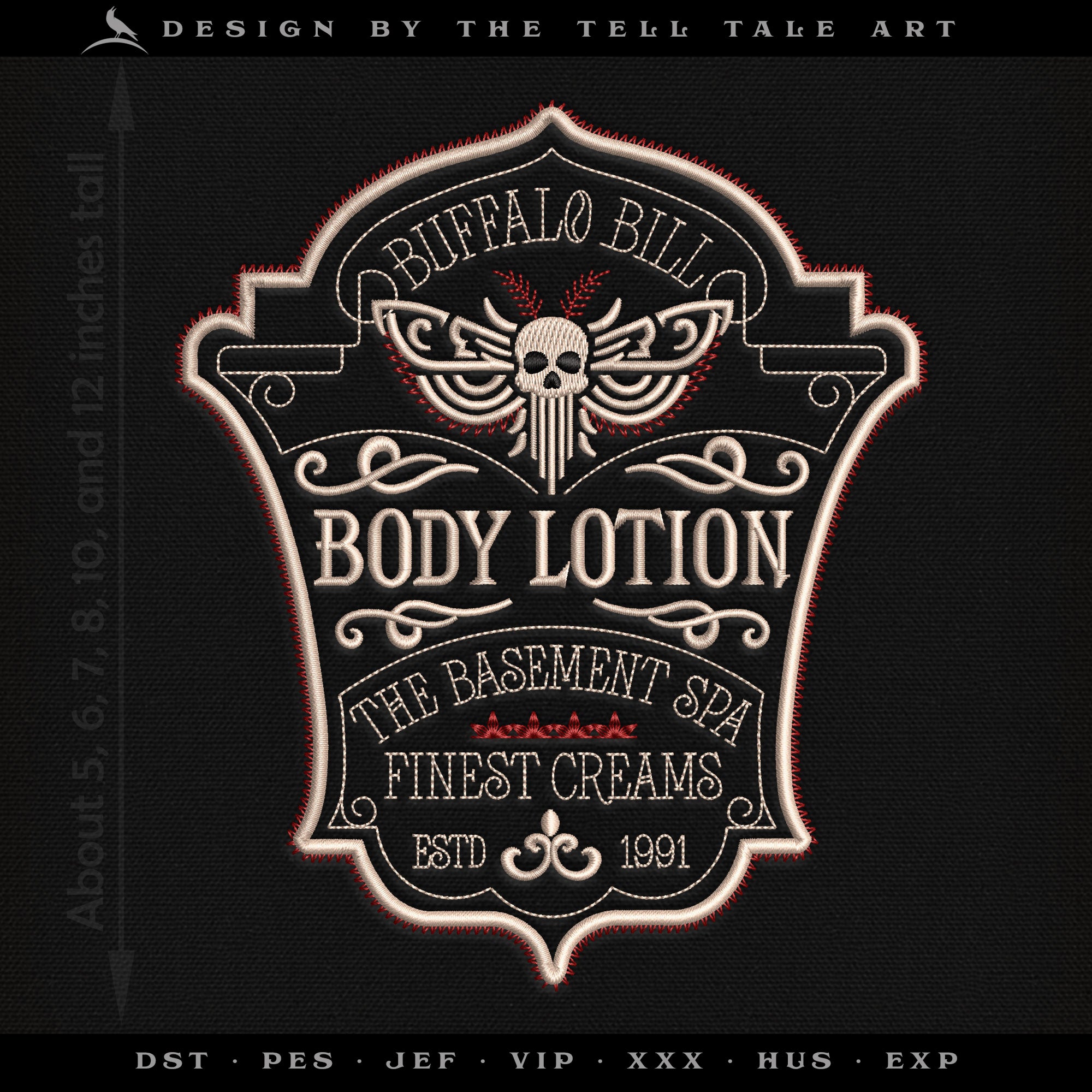 Buffalo Bill Body Lotion – Seven Sizes 5 to 11 Inches – Vintage Horror Label