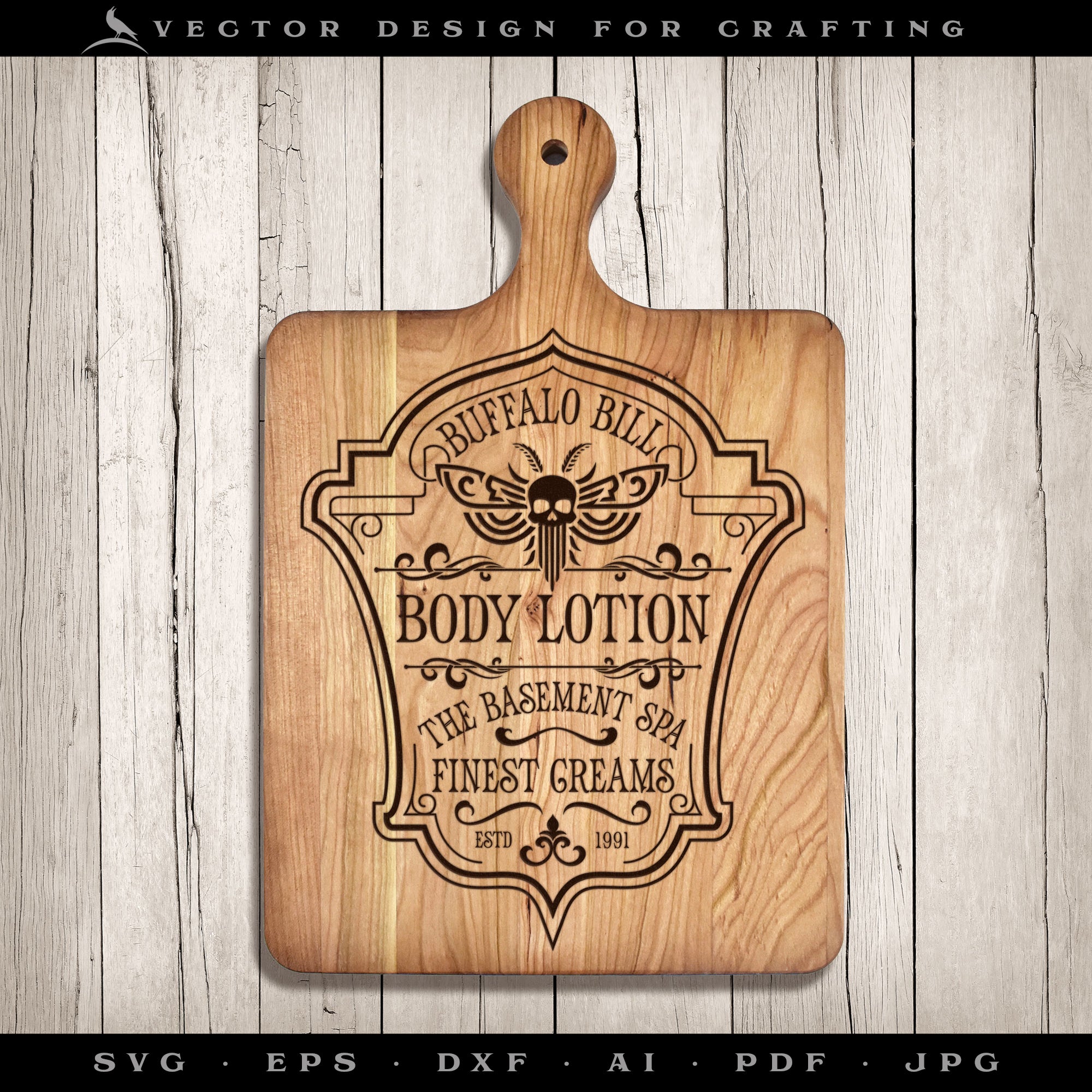 Buffalo Bill Body Lotion – Seven Sizes 5 to 11 Inches – Vintage Horror Label