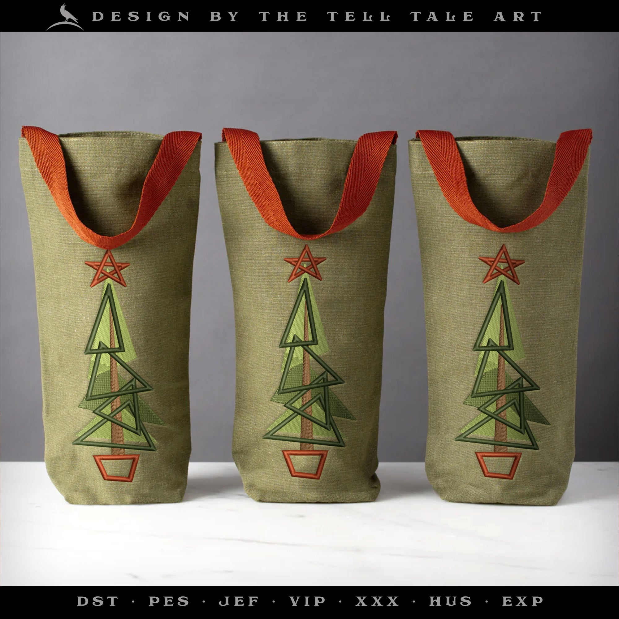 Midcentury Atomic Christmas Tree – Five Sizes 4 to 8 Inches – Retro Geometric Holiday