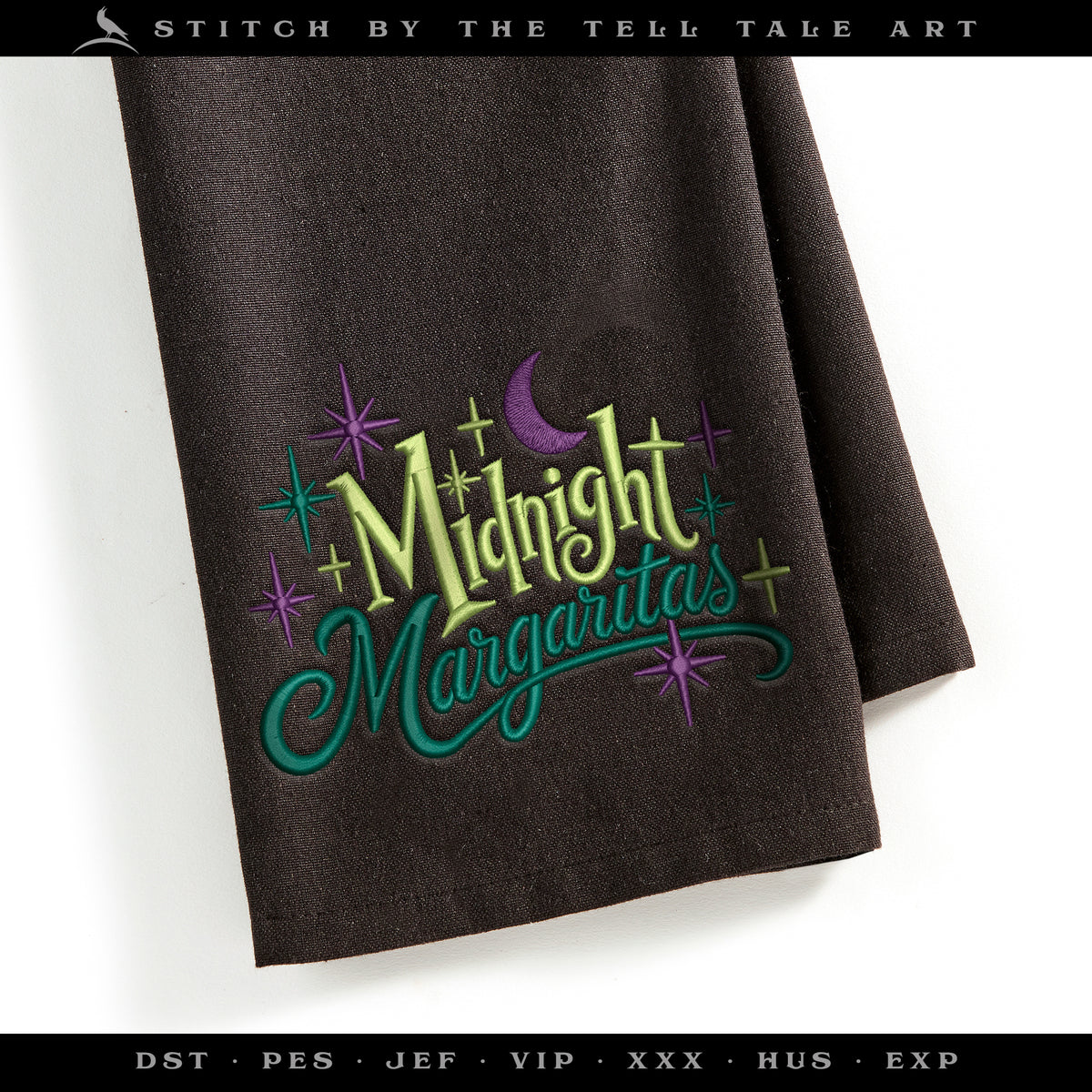 Midnight Margaritas Typography – Atomic Style - Three Sizes 5, 6, and 7 Inches Wide