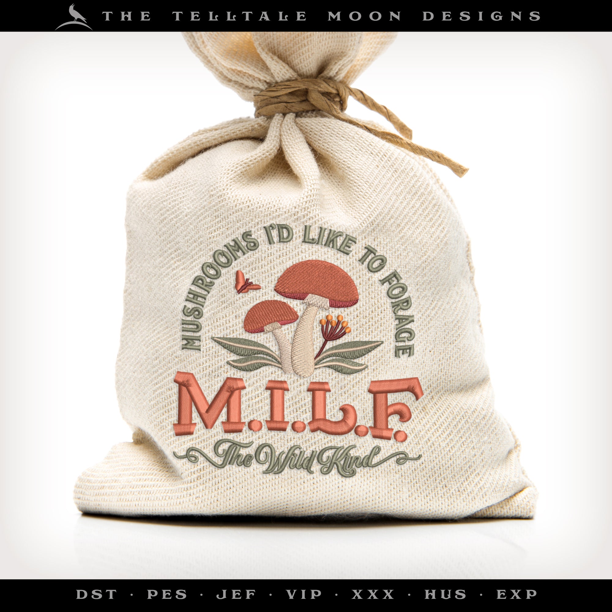 Embroidery Files: "Mushrooms I'd Like to Forage" - 4.5, 5, and 7 Inch Sizes