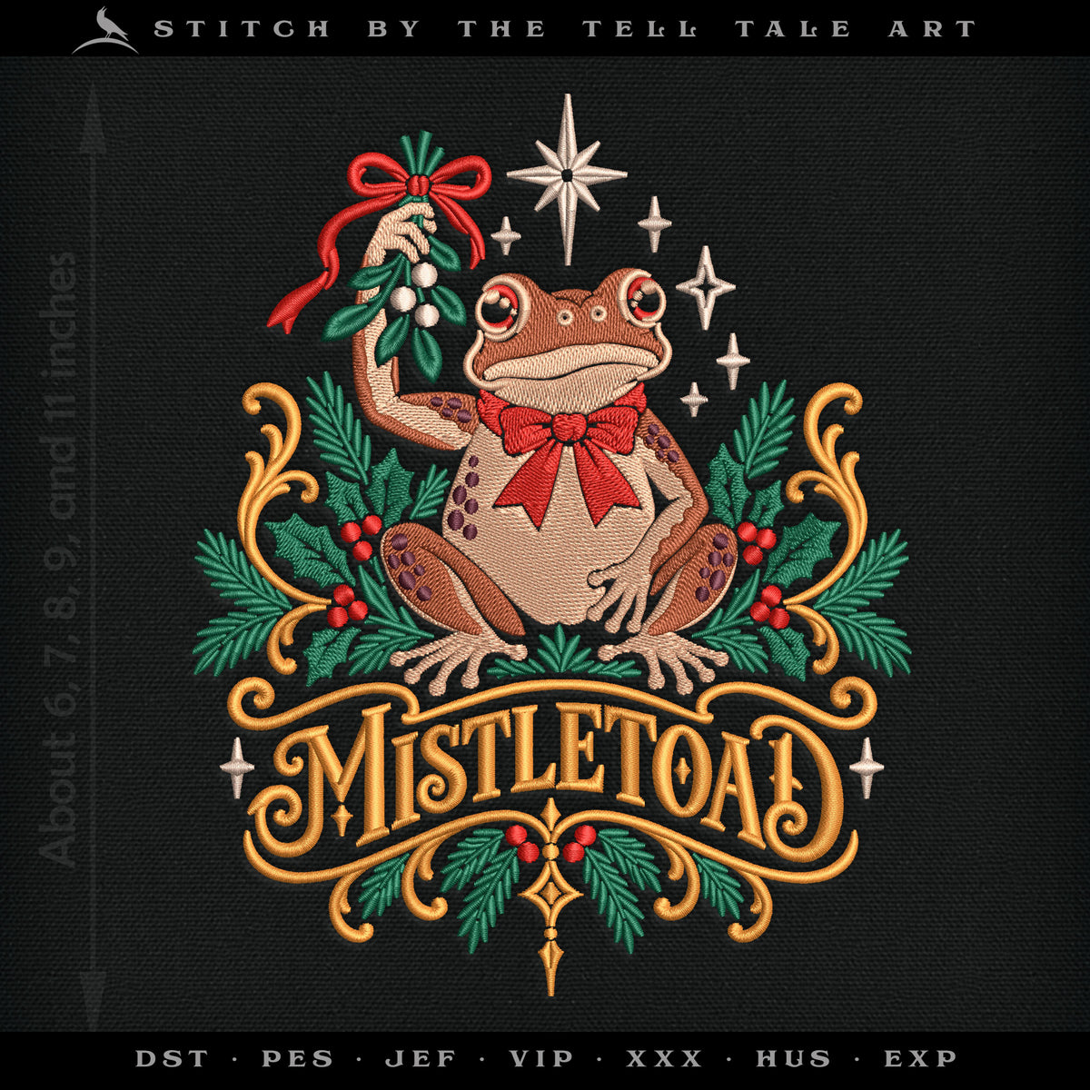 Festive Mistletoad – Five Sizes 6 to 11 Inches