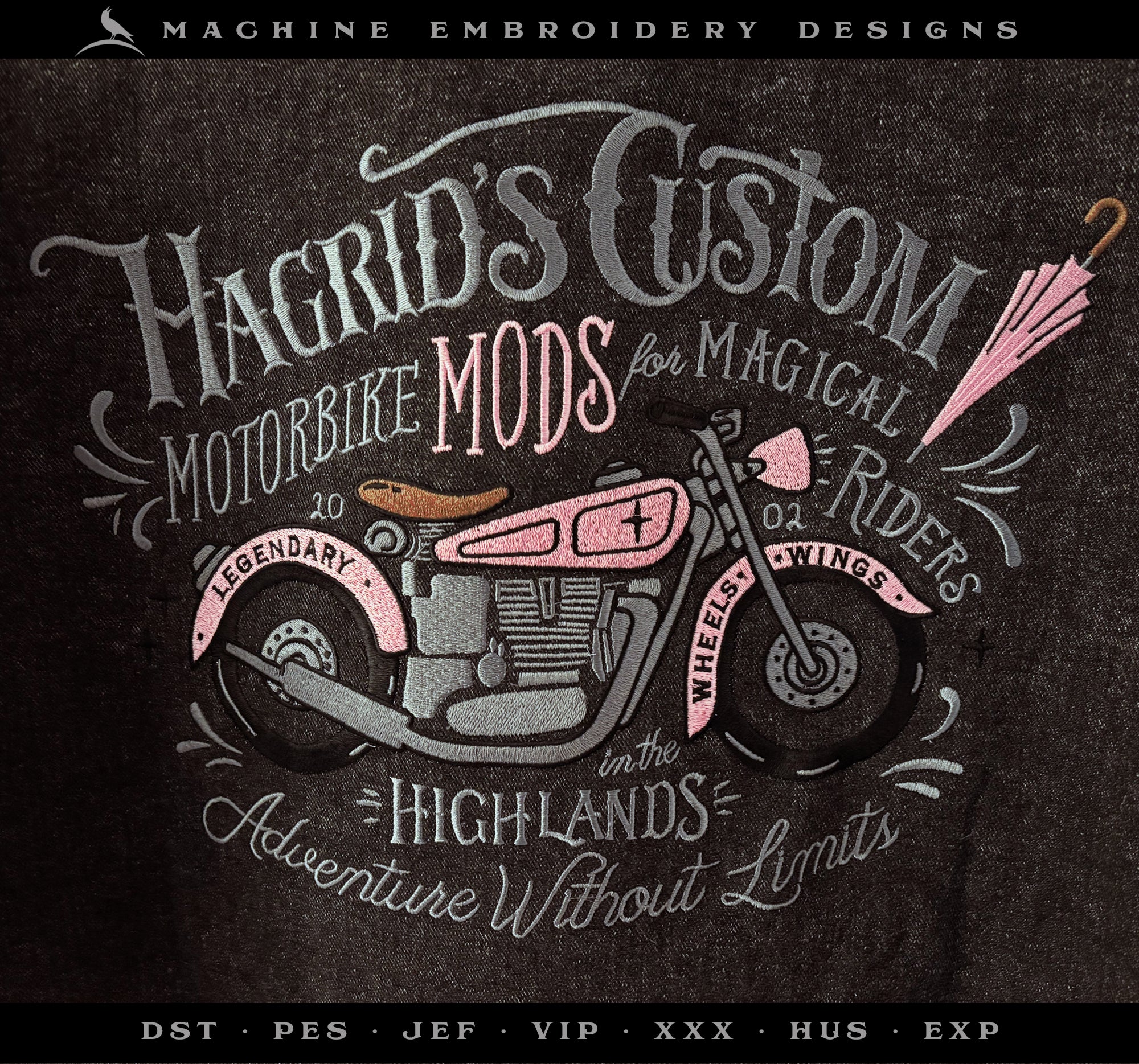 Highland Motorbike Mods – Large Jacket Back – Seven Sizes 8 to 15 Inches