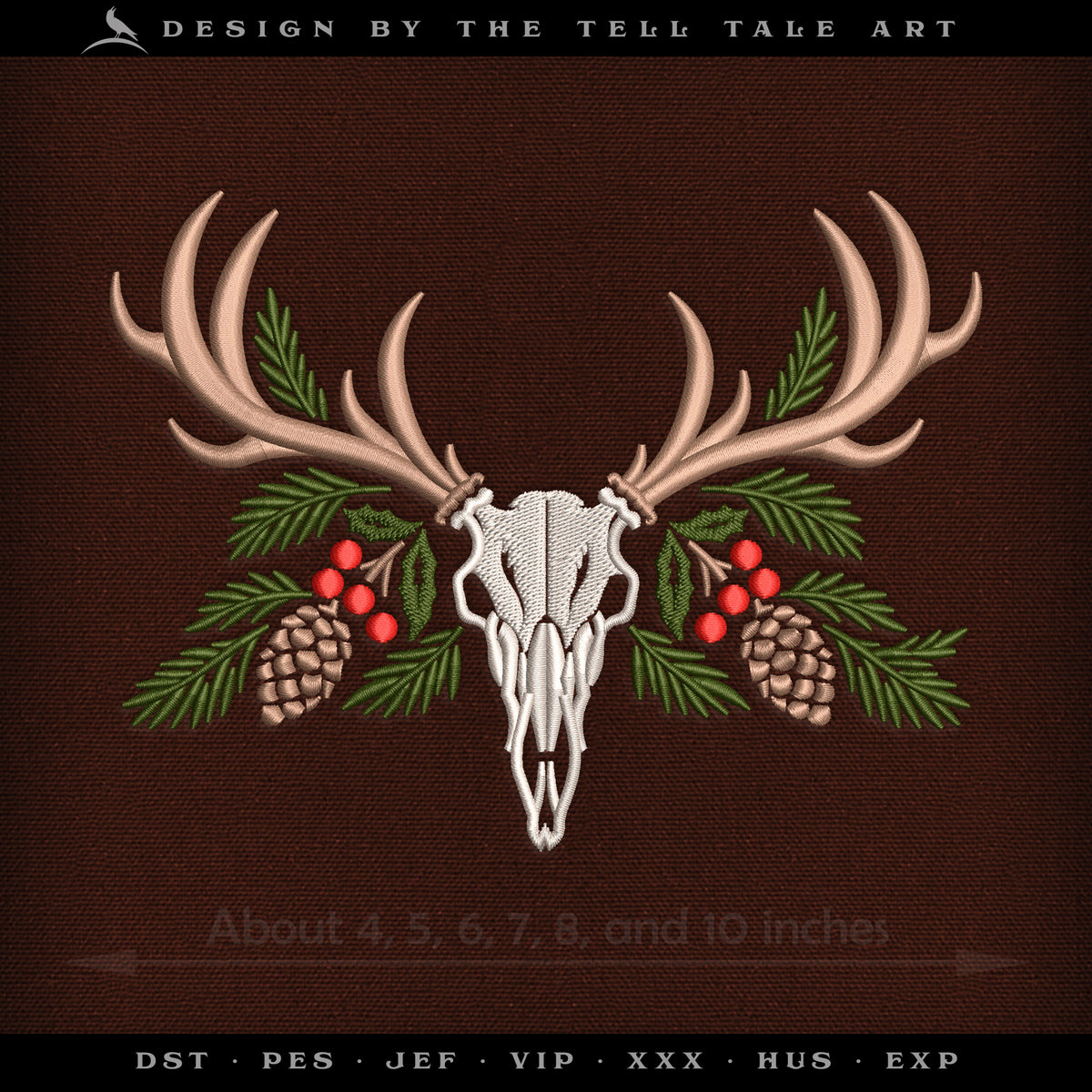 Old Gods Winter Supply – Set Includes Deer Skull, Evergreen Designs & Matching Border Piece