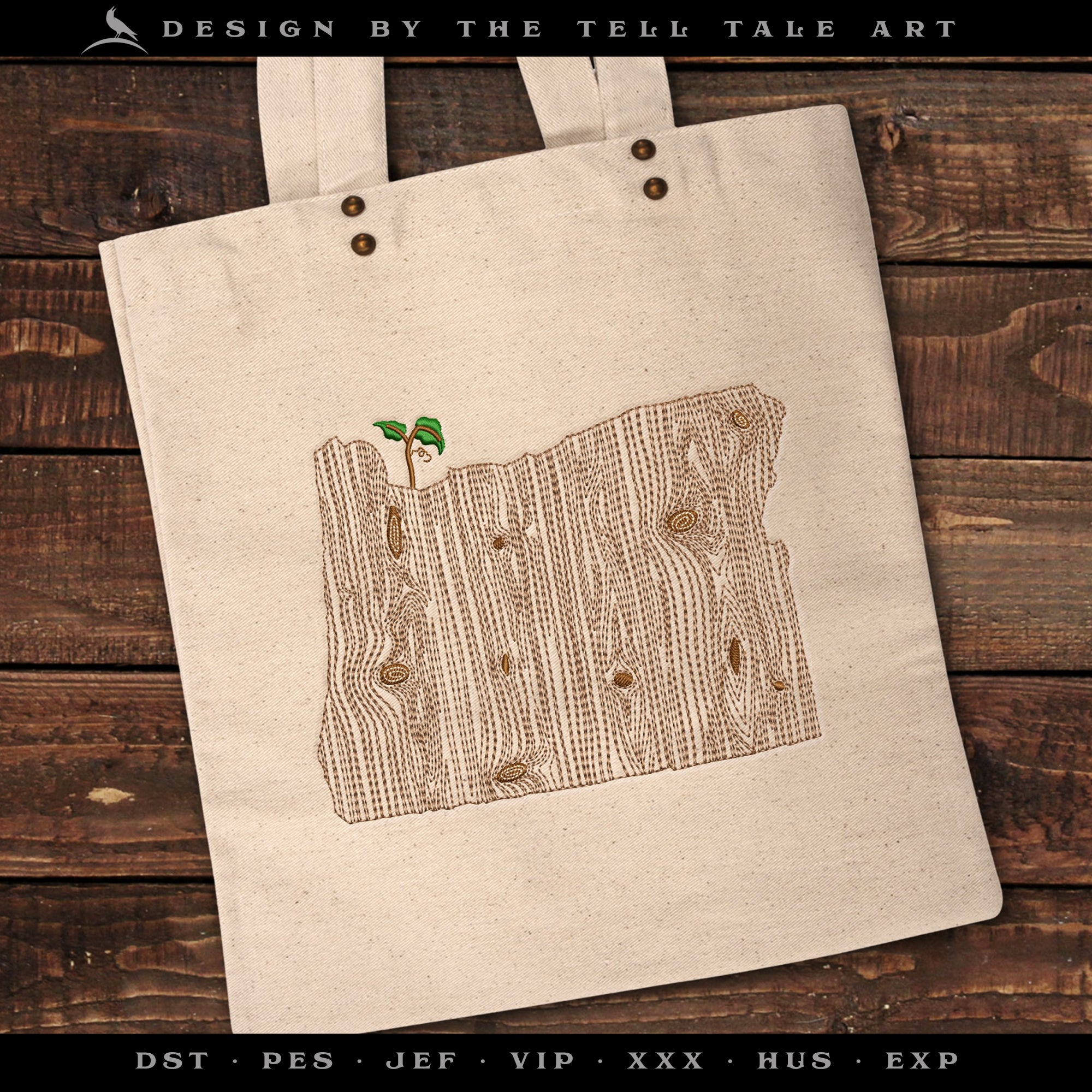 Oregon Woodgrain State Design – Six Sizes 6 to 12 Inches Wide