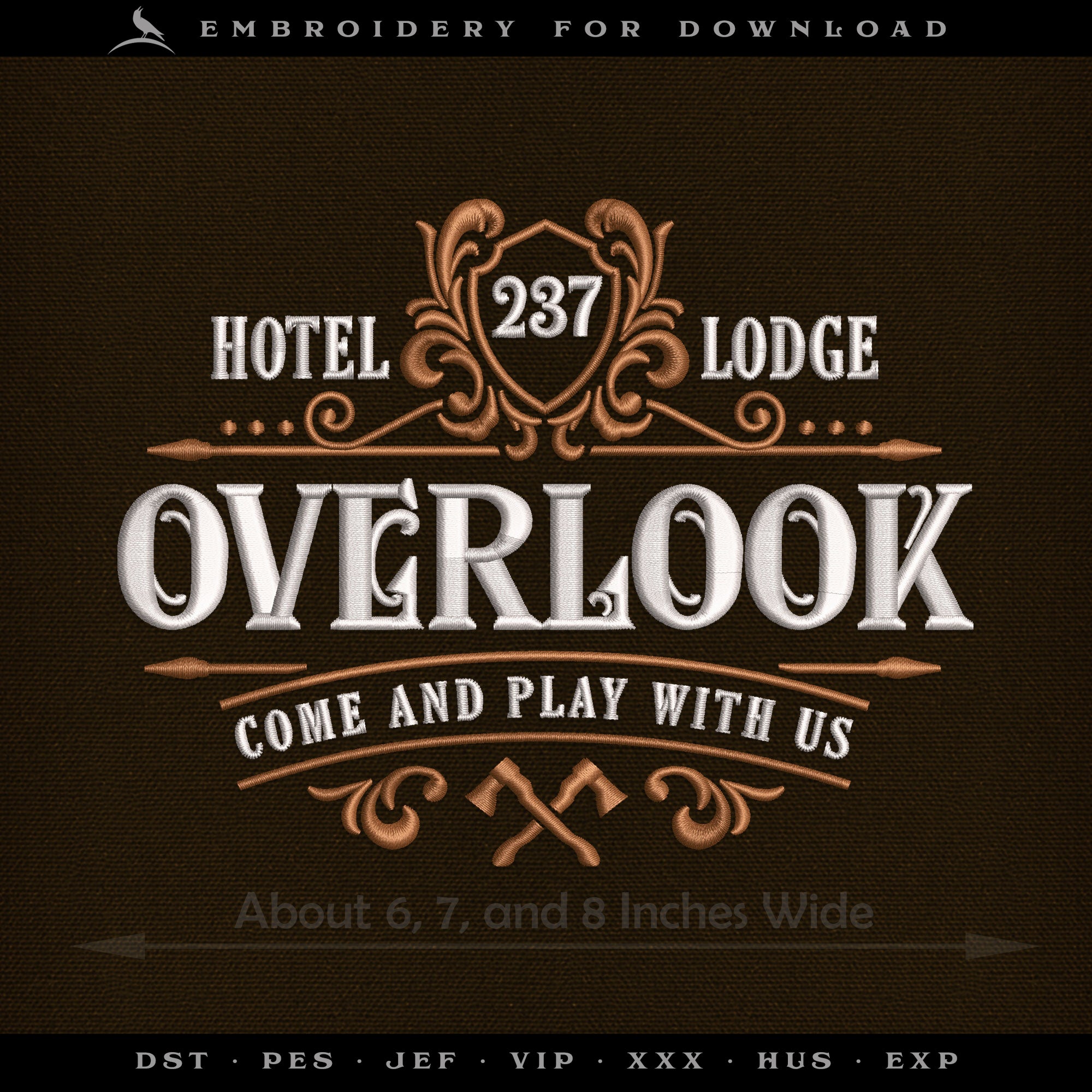 Embroidery: Haunted Hotel Design Set - Three Versions Included, Plus Matching Corner