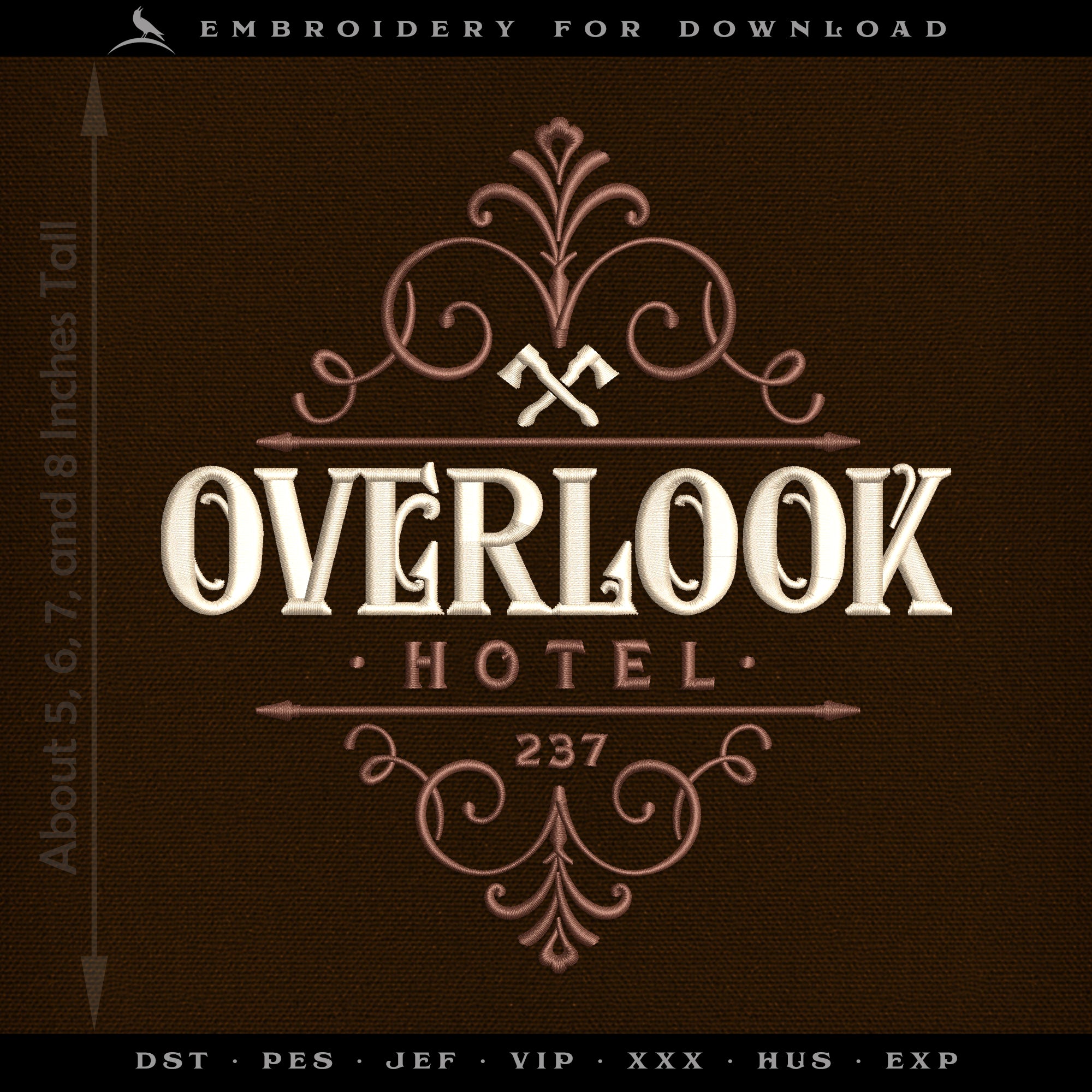 Embroidery: Haunted Hotel Design Set - Three Versions Included, Plus Matching Corner