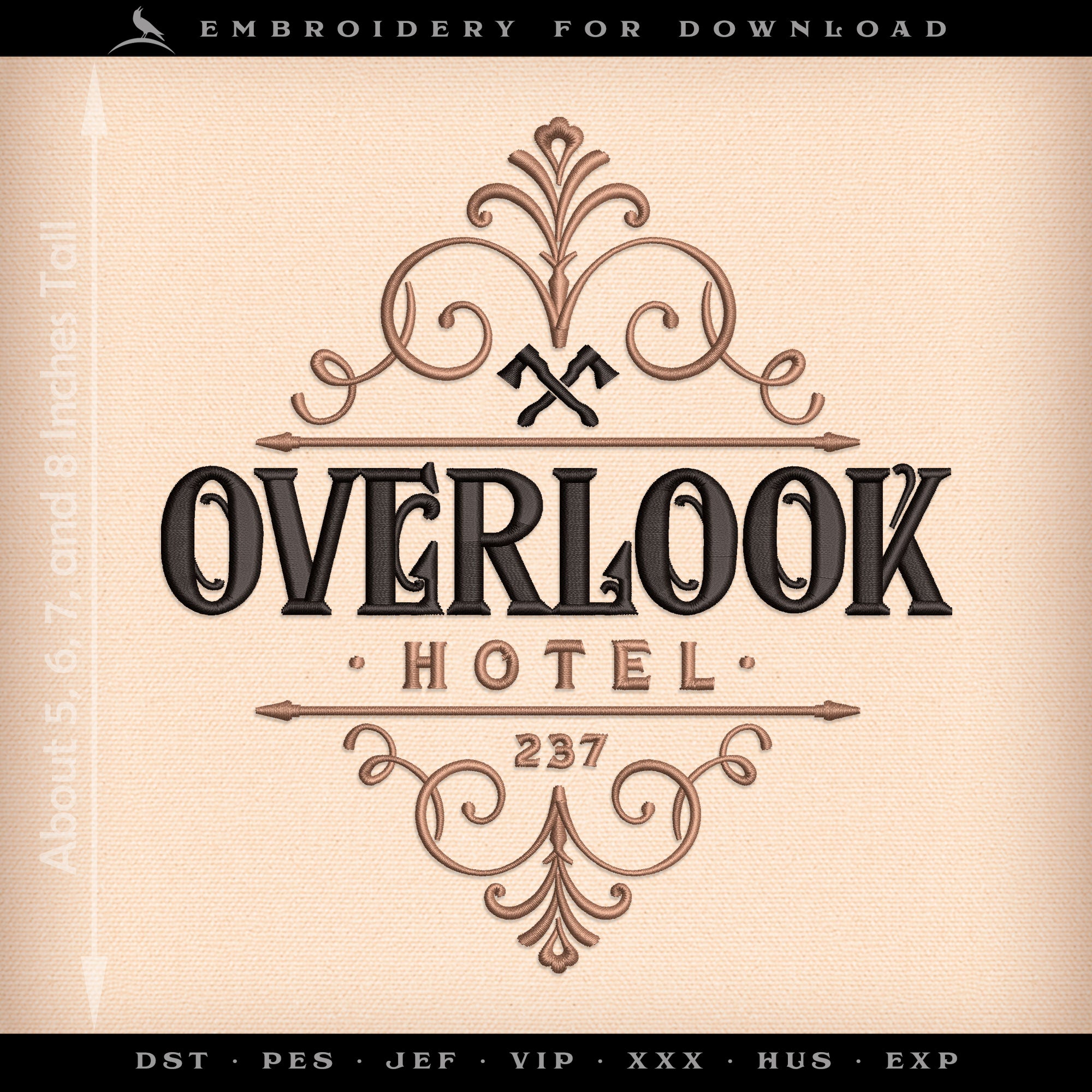 Embroidery: Haunted Hotel Design Set - Three Versions Included, Plus Matching Corner