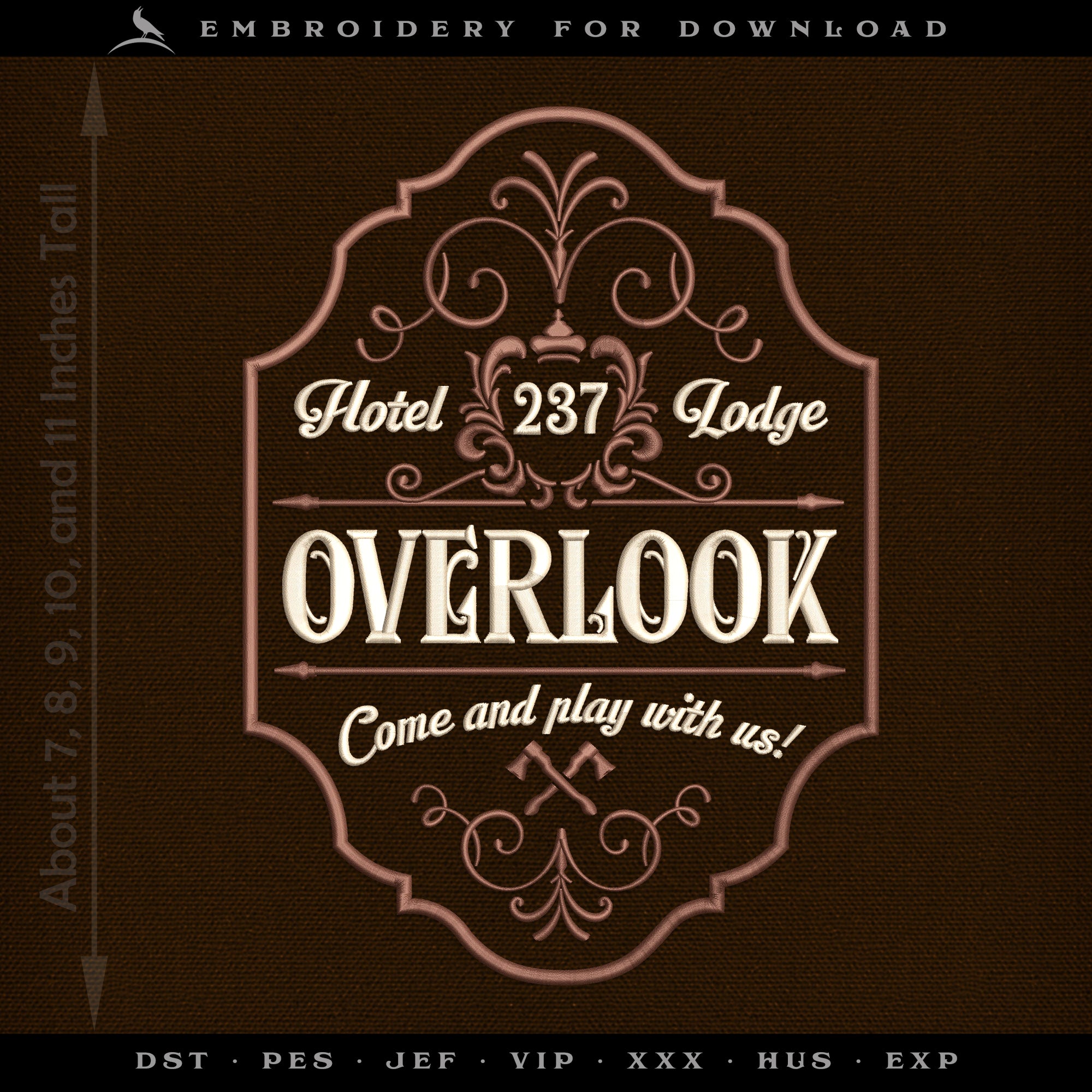 Embroidery: Haunted Hotel Design Set - Three Versions Included, Plus Matching Corner