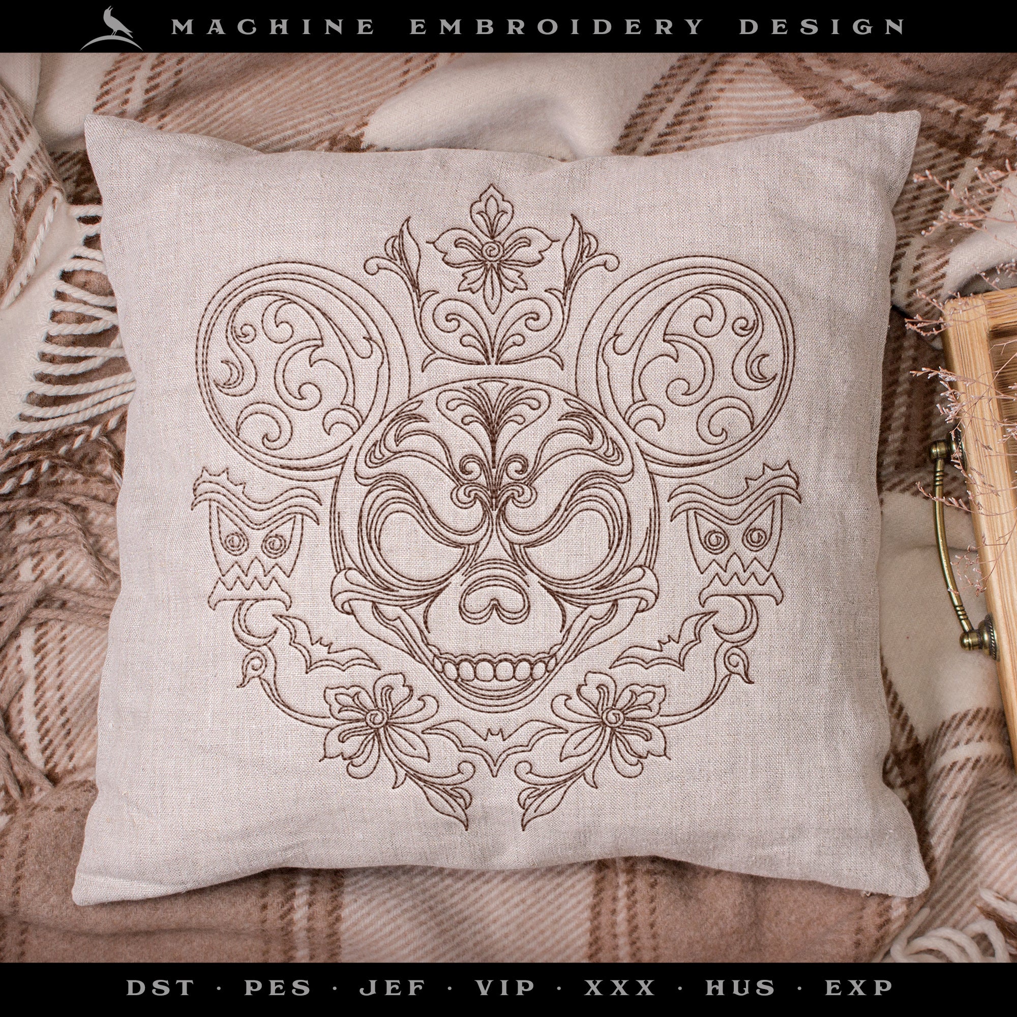 Embroidery: "Happy Haunts Materialize" - Three Versions - Several Sizes 4 Inches and Larger