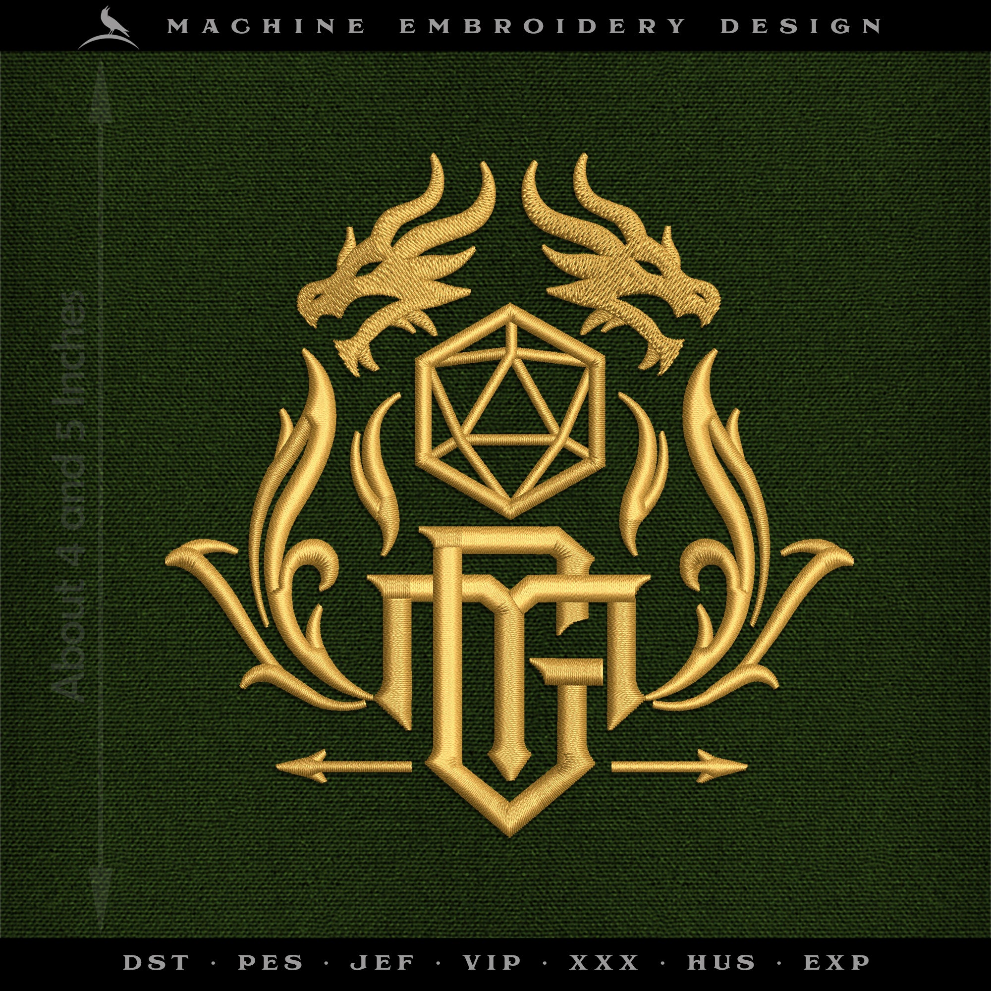 Embroidery: Game Master Project Set - Includes Pocket, Patch, Drink Sleeve, and Coaster (with both GM and DM Monograms)